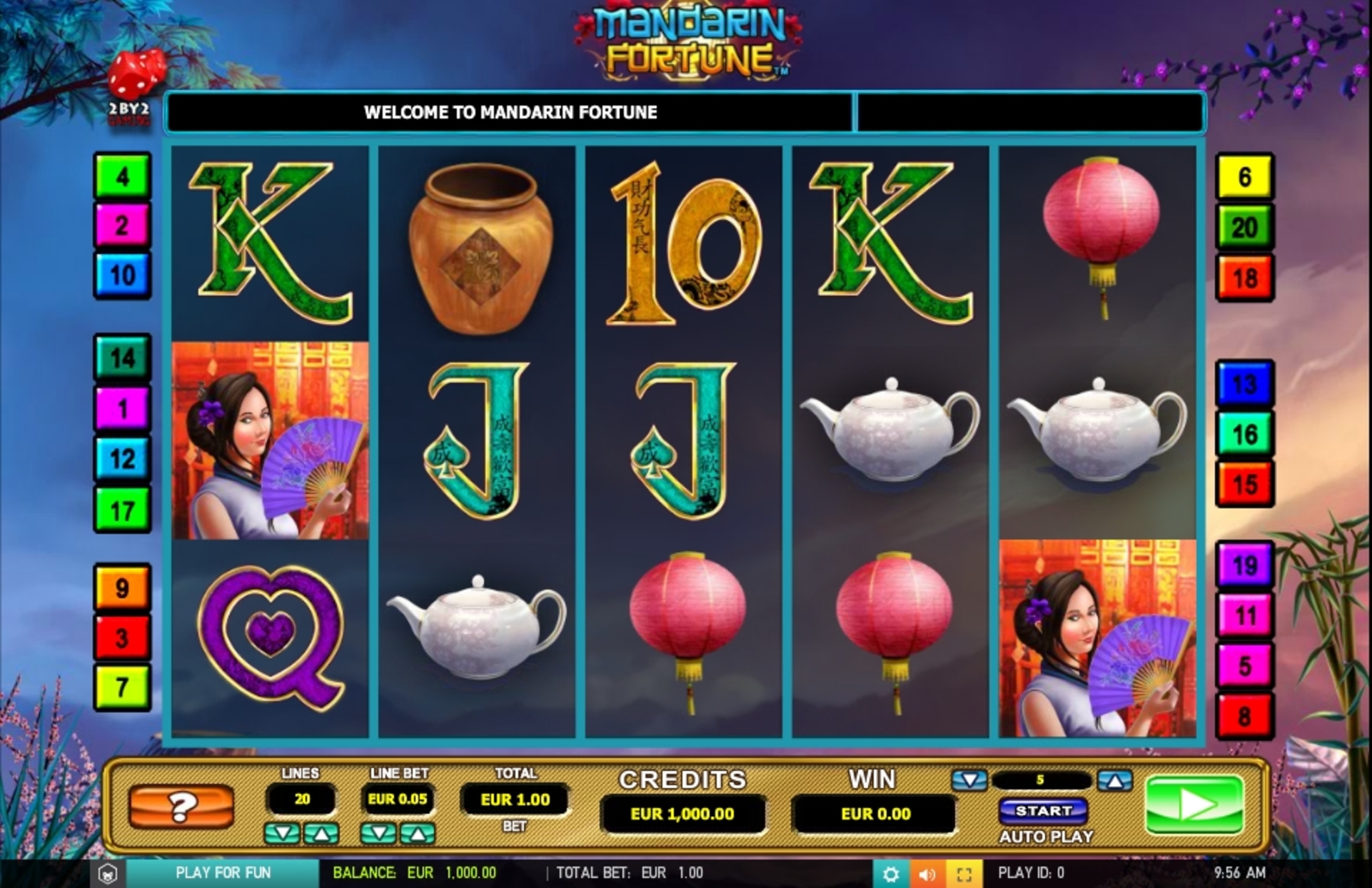 Reels in Mandarin fortune Slot Game by 2 By 2 Gaming