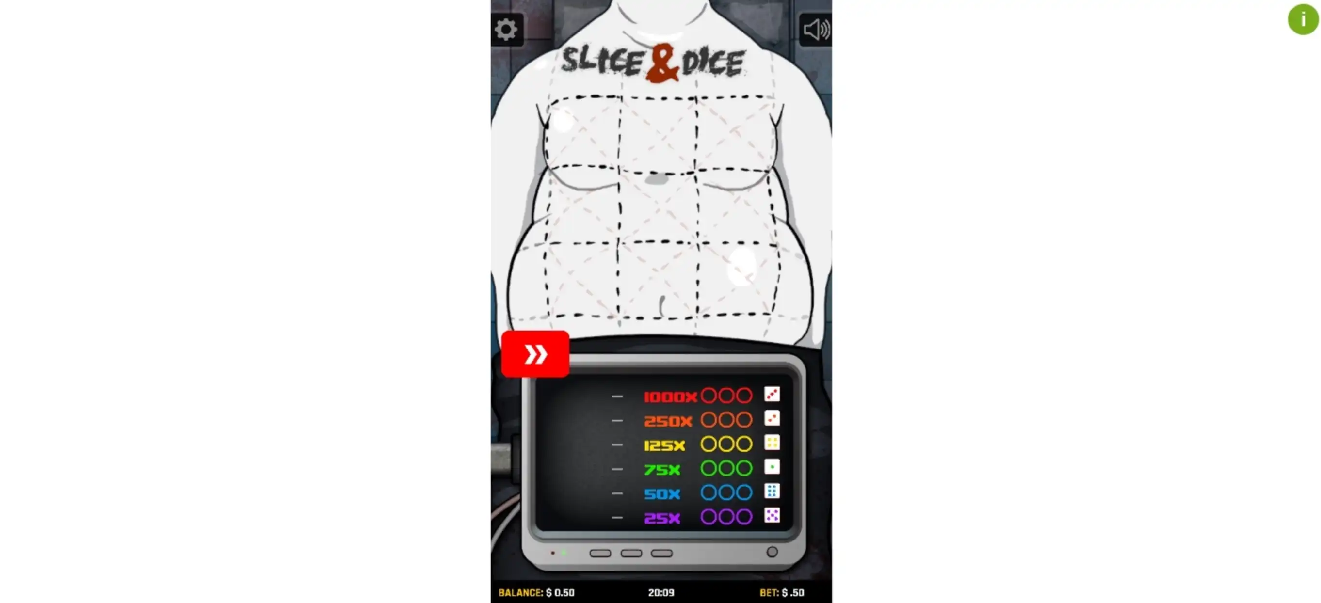 Reels in Slice and Dice Slot Game by Black Pudding Games