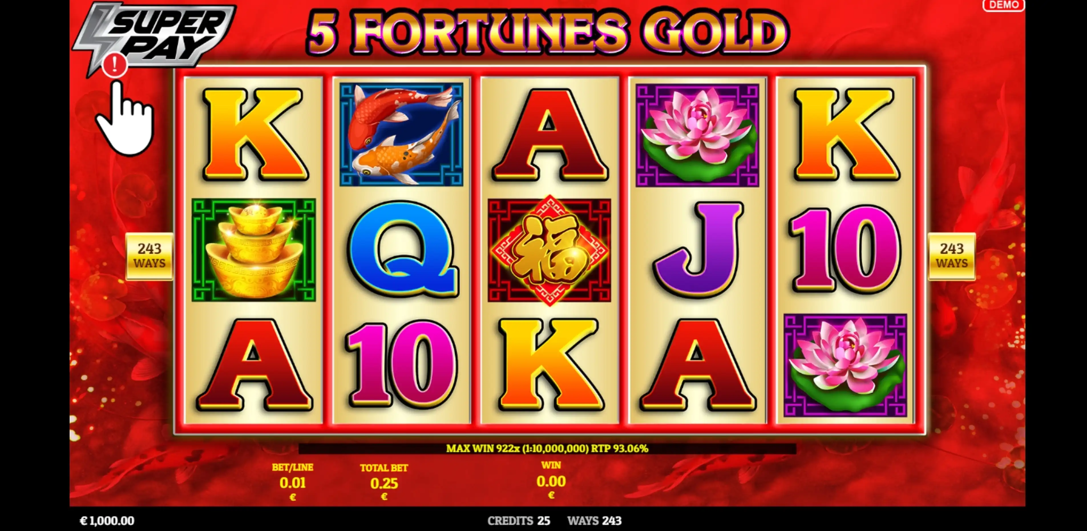 5 Fortunes Gold demo