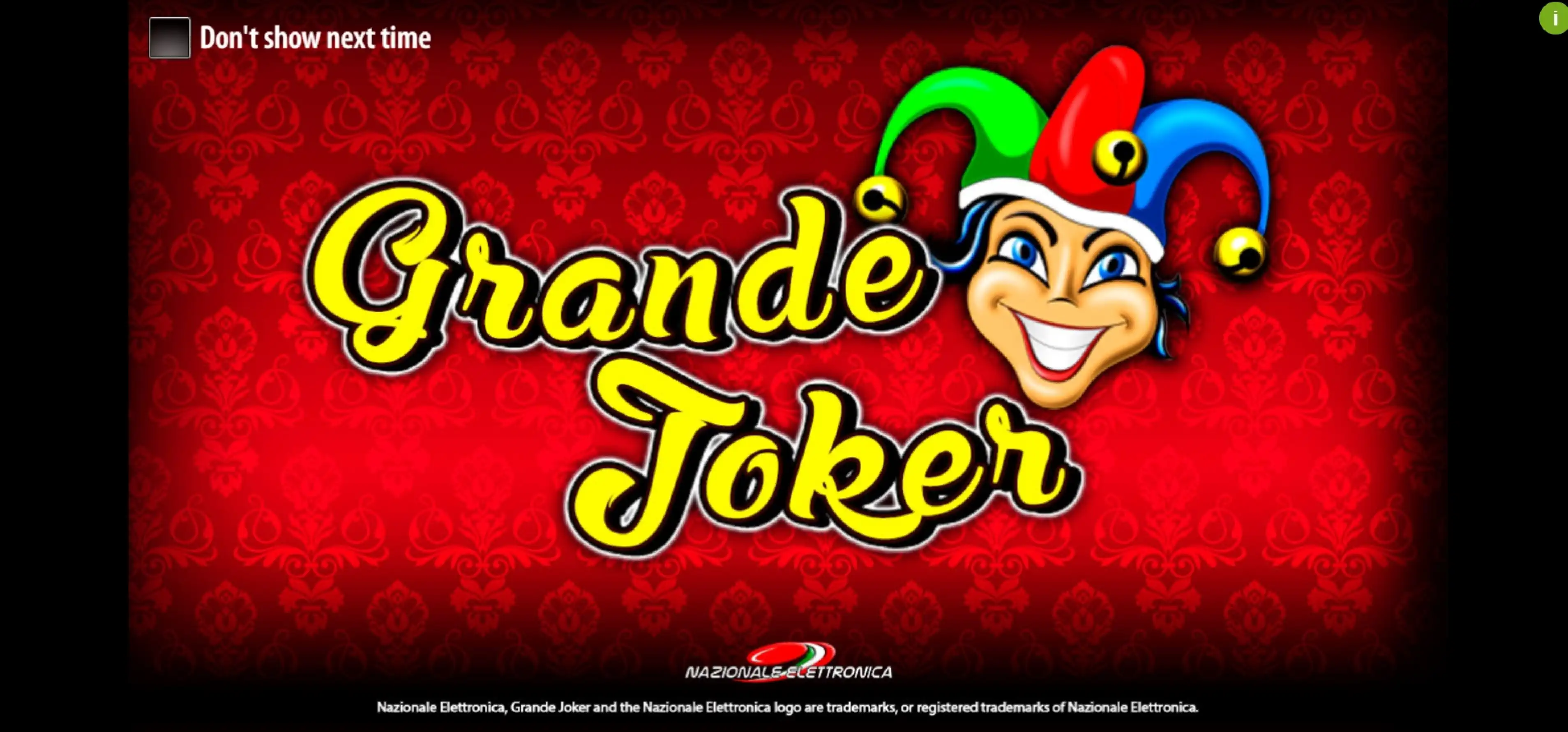 Play Grande Joker Free Casino Slot Game by Nazionale Elettronica