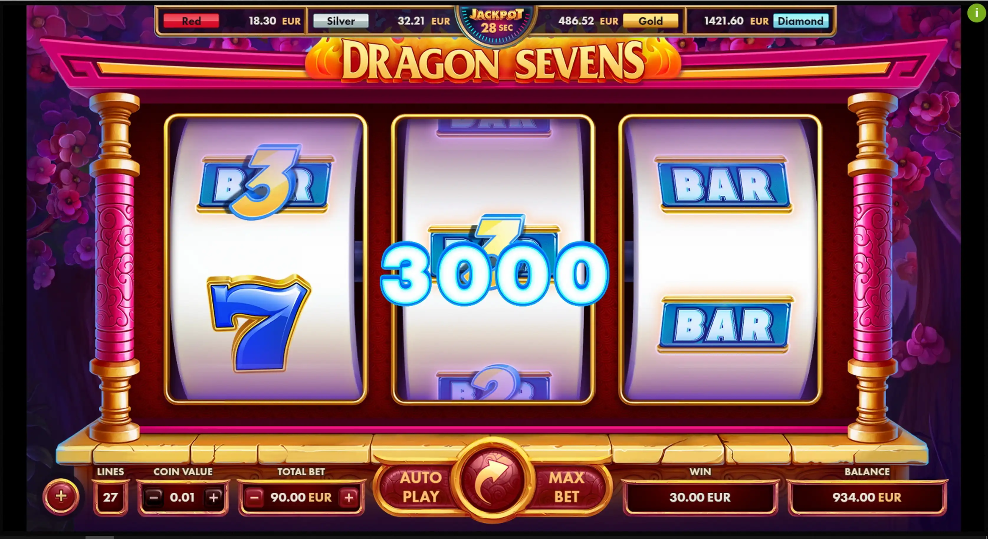 Win Money in Dragon Sevens Free Slot Game by NetGame