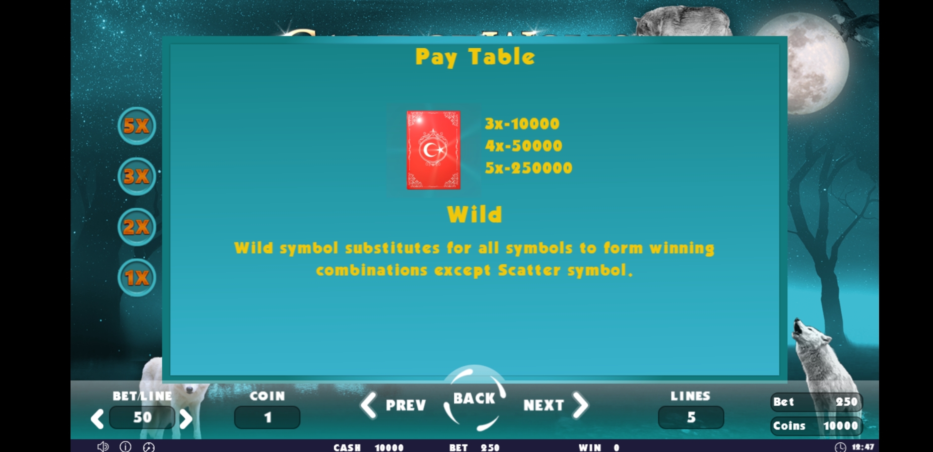 Info of Game of Wolfs Slot Game by Others
