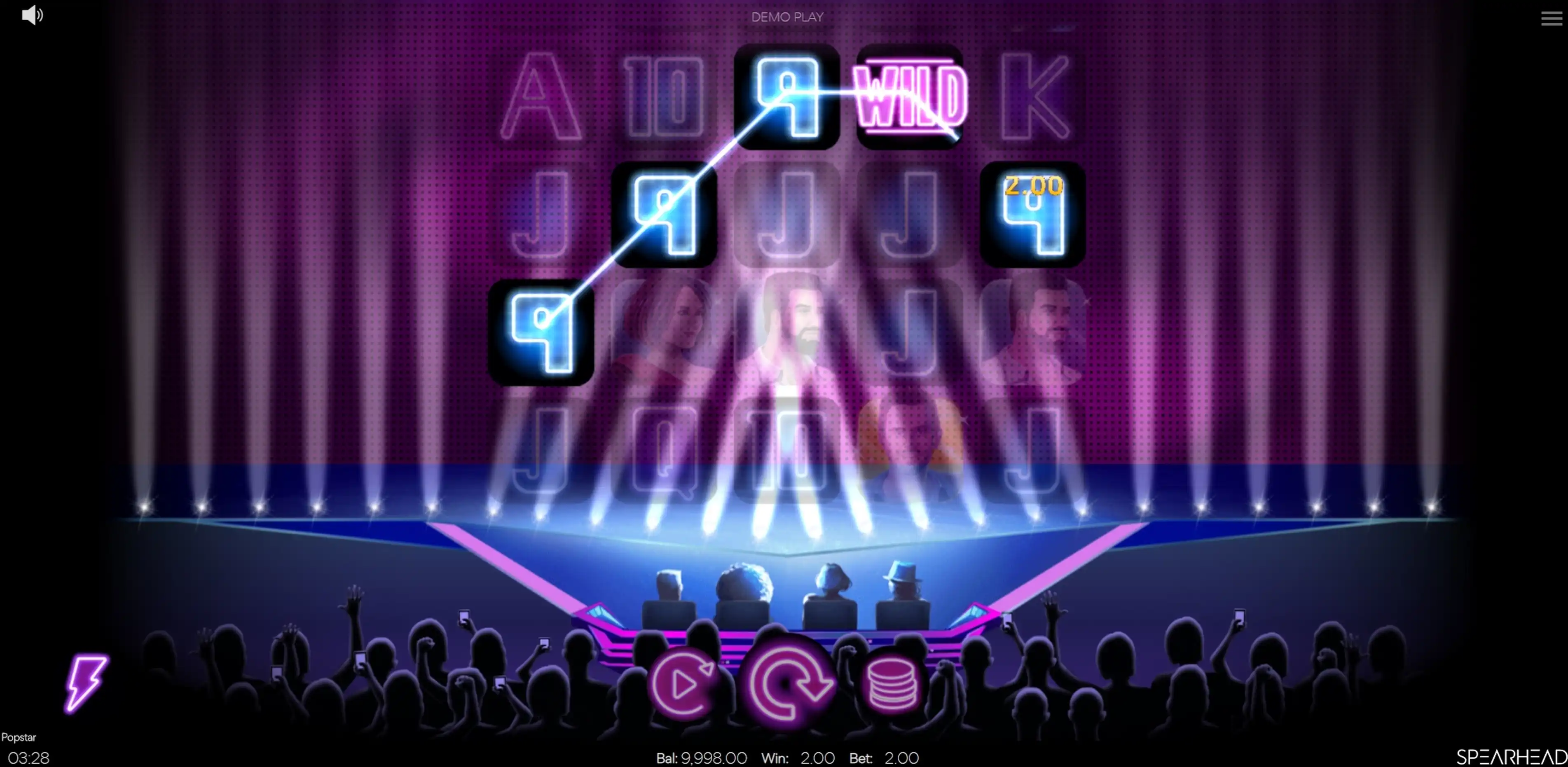 Win Money in Popstar Free Slot Game by Spearhead Studios