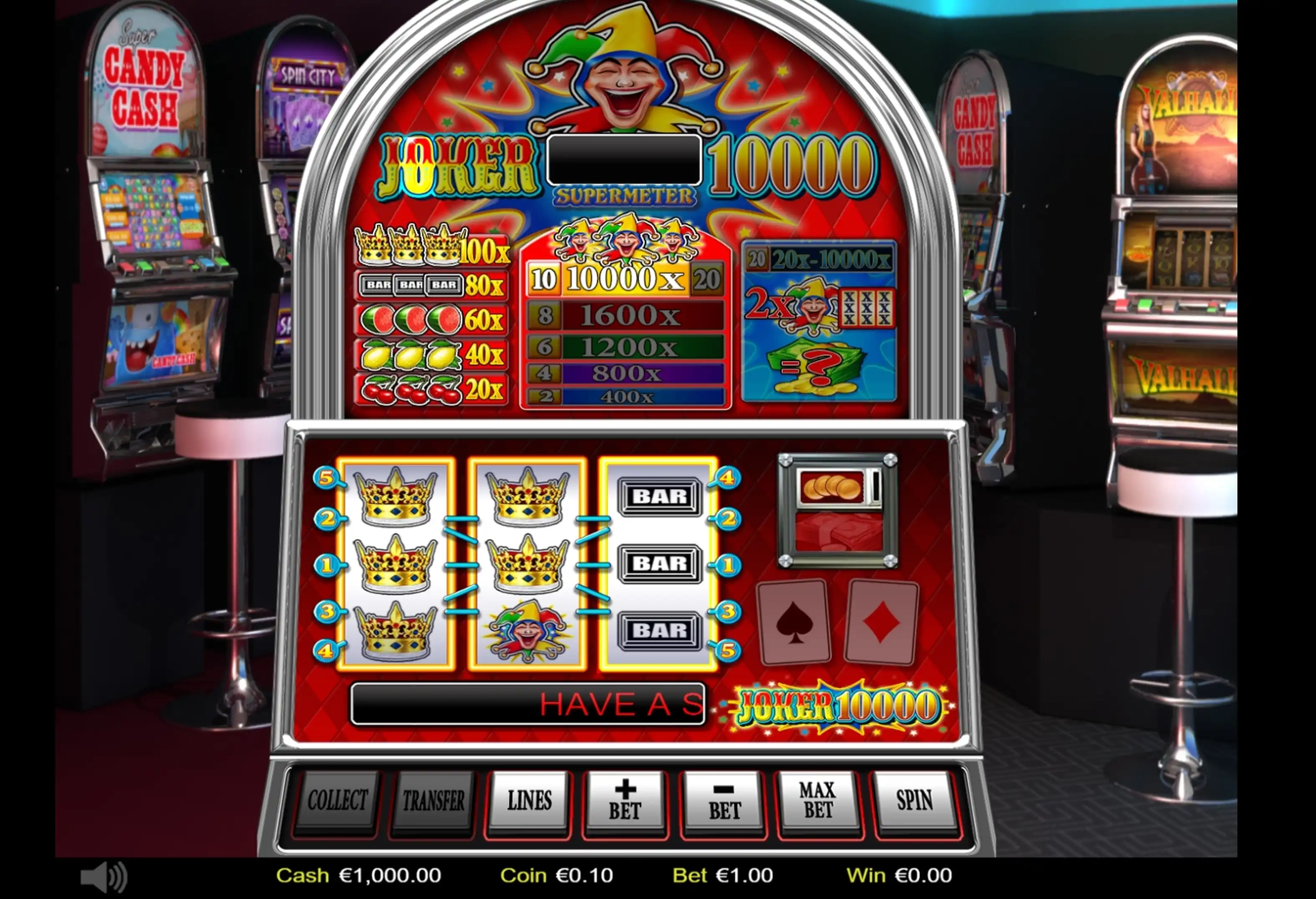 Reels in Joker 10000 Slot Game by Betdigital