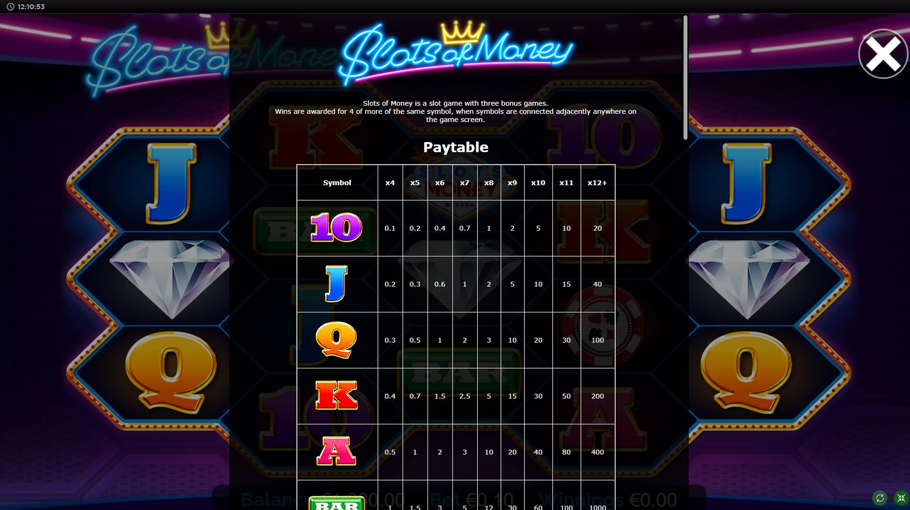 Info of Slots of Money Slot Game by Betdigital