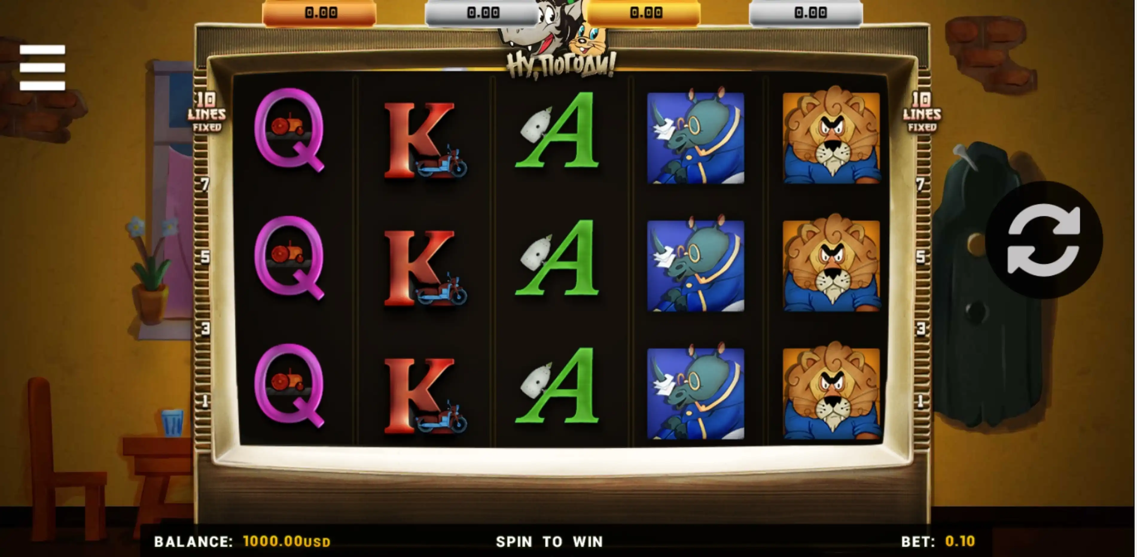 Reels in Nu Pogodi Slot Game by Betsense