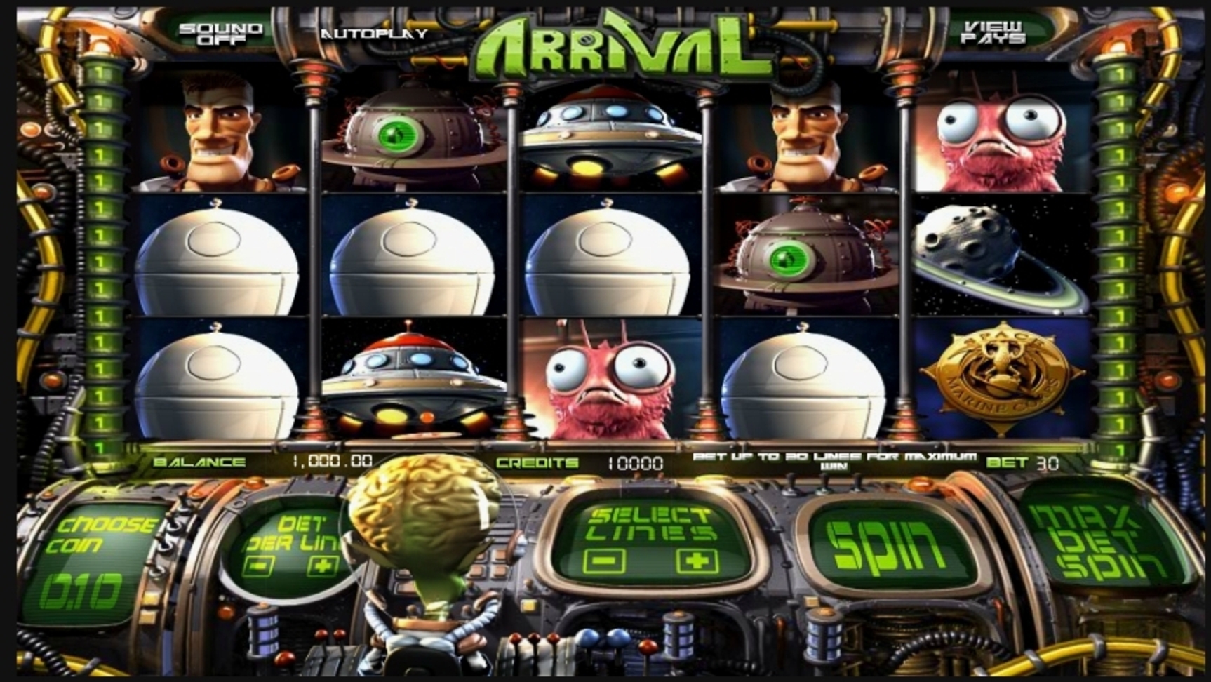 Reels in Arrival Slot Game by Betsoft