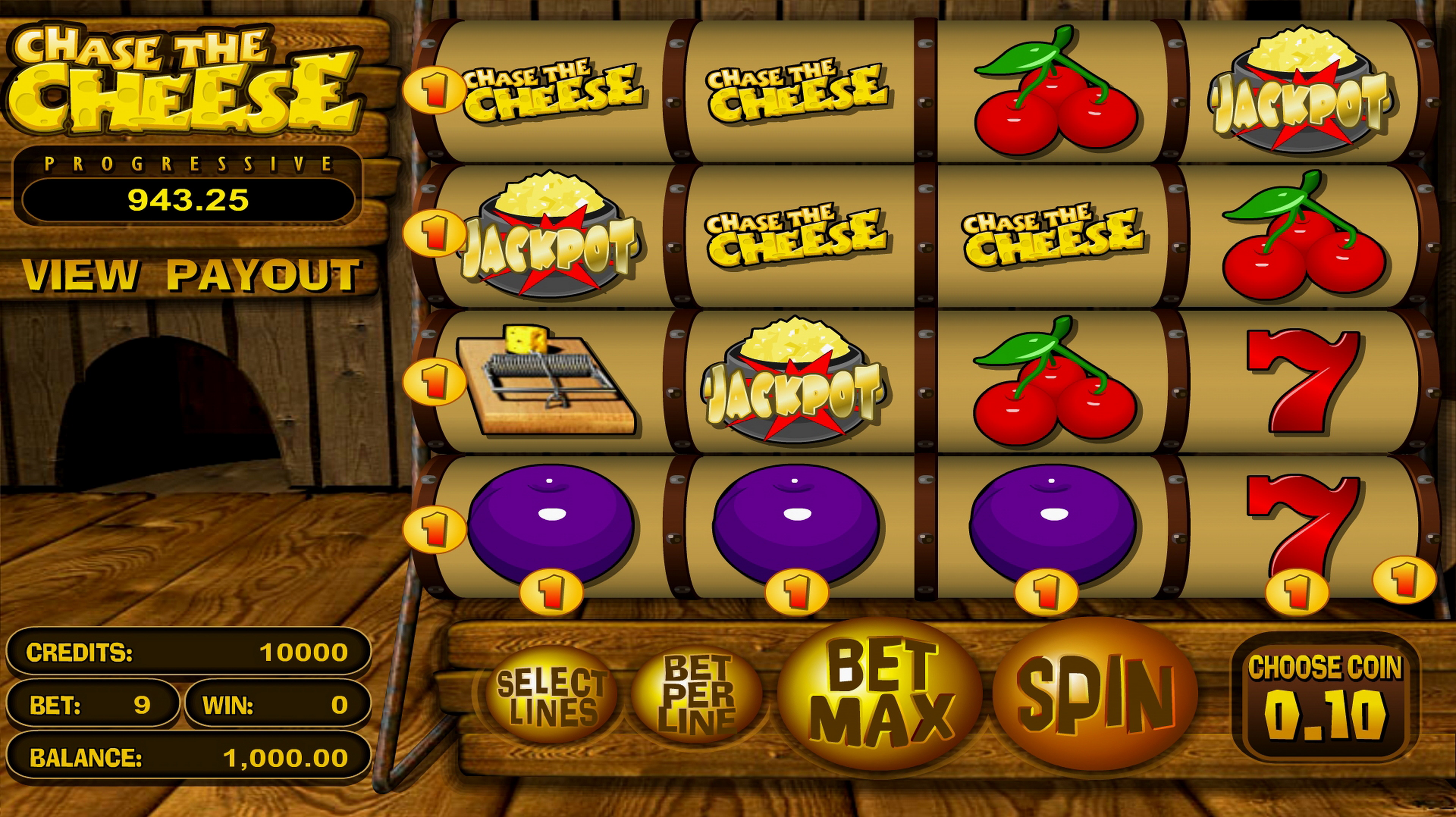 Reels in Chase the Cheese Slot Game by Betsoft