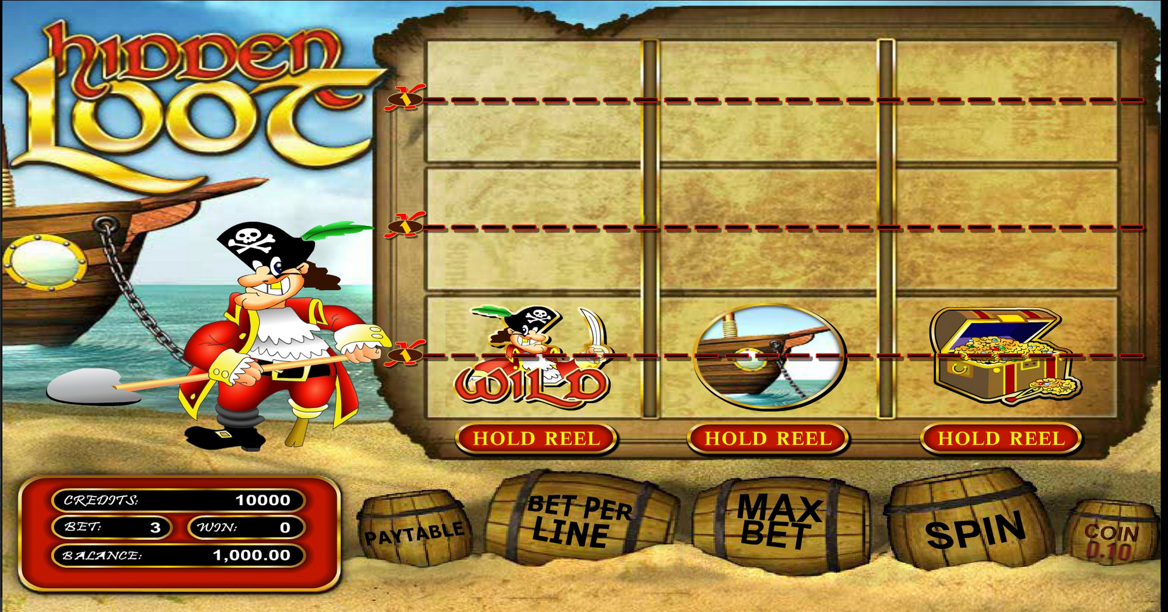 Reels in Hidden Loot Slot Game by Betsoft