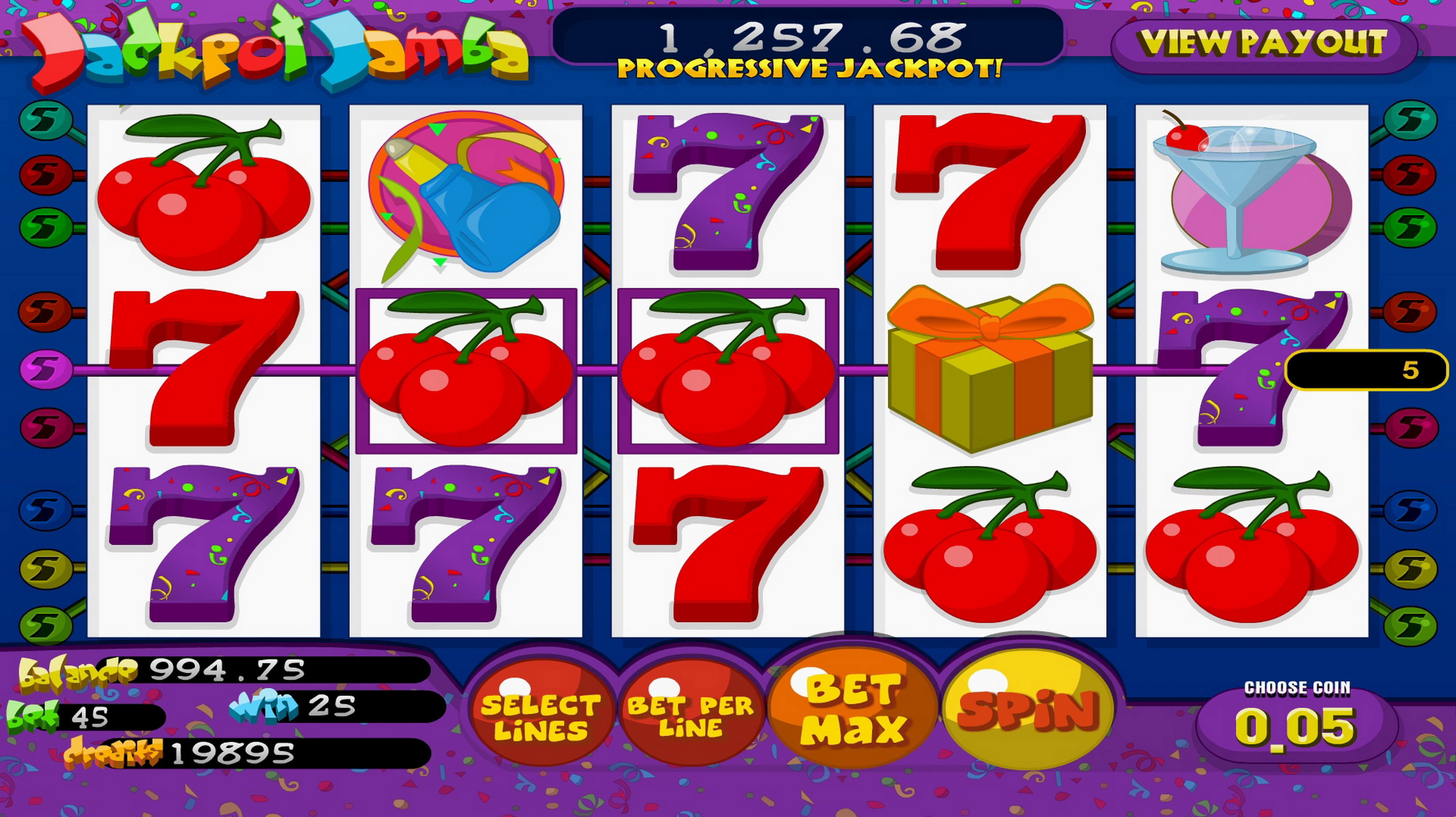 Win Money in Jackpot Jamba Free Slot Game by Betsoft