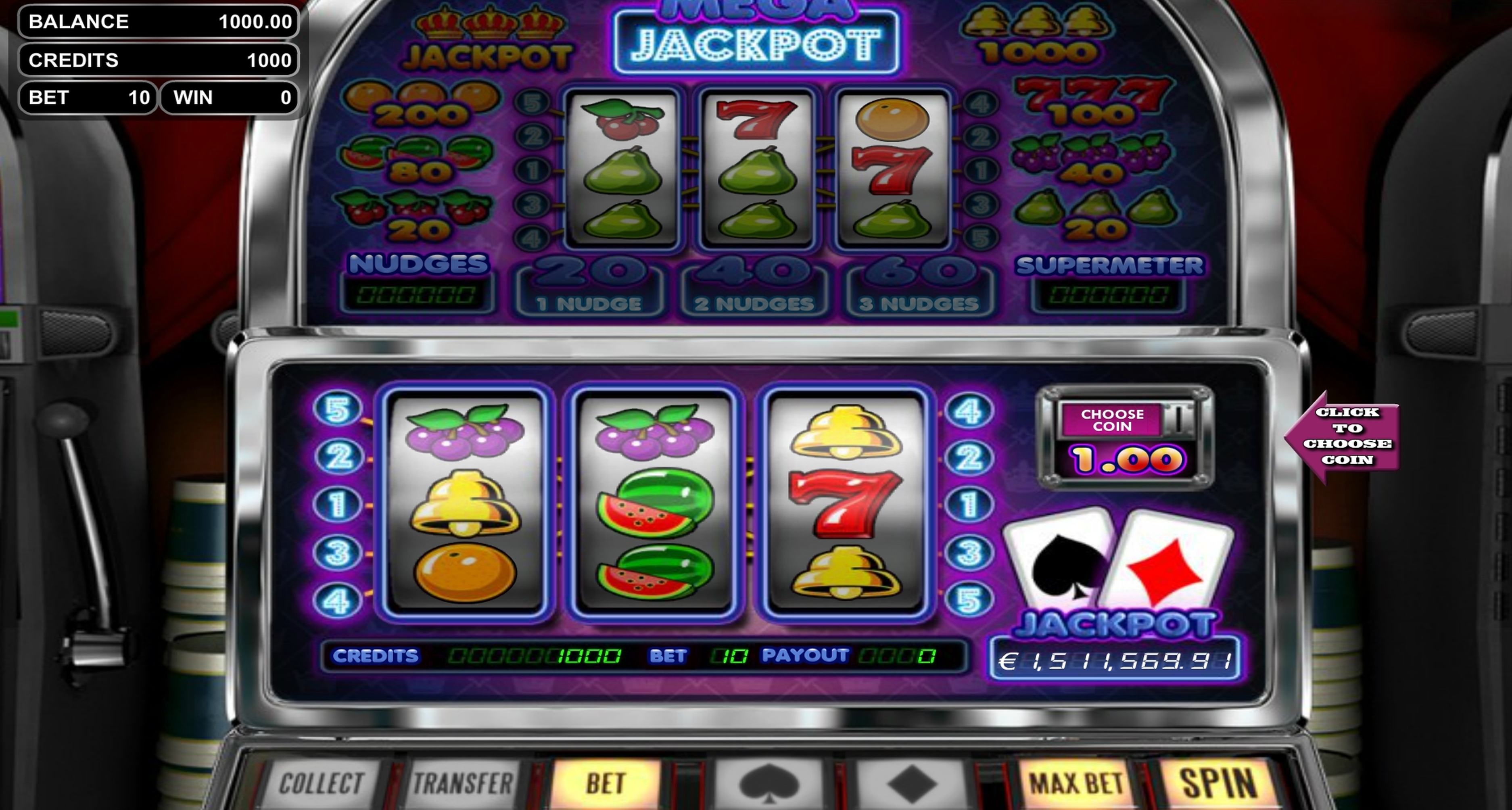 Reels in Mega Jackpot Slot Game by Betsoft