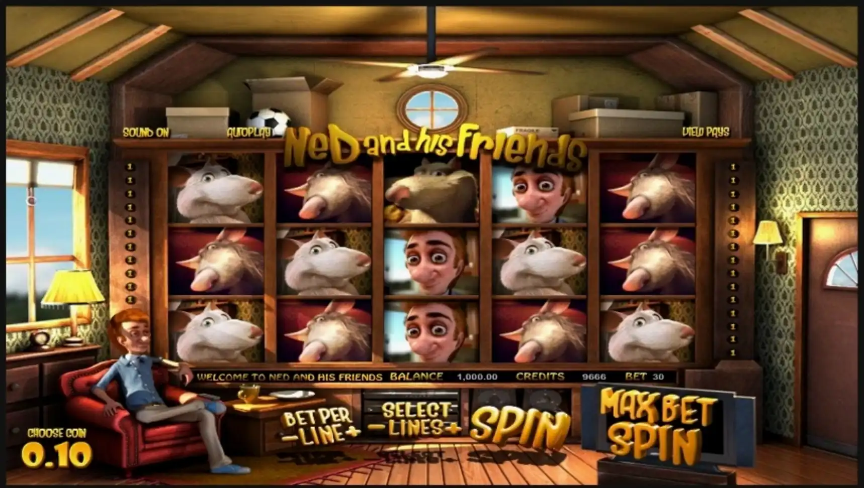 Reels in Ned and His Friends Slot Game by Betsoft