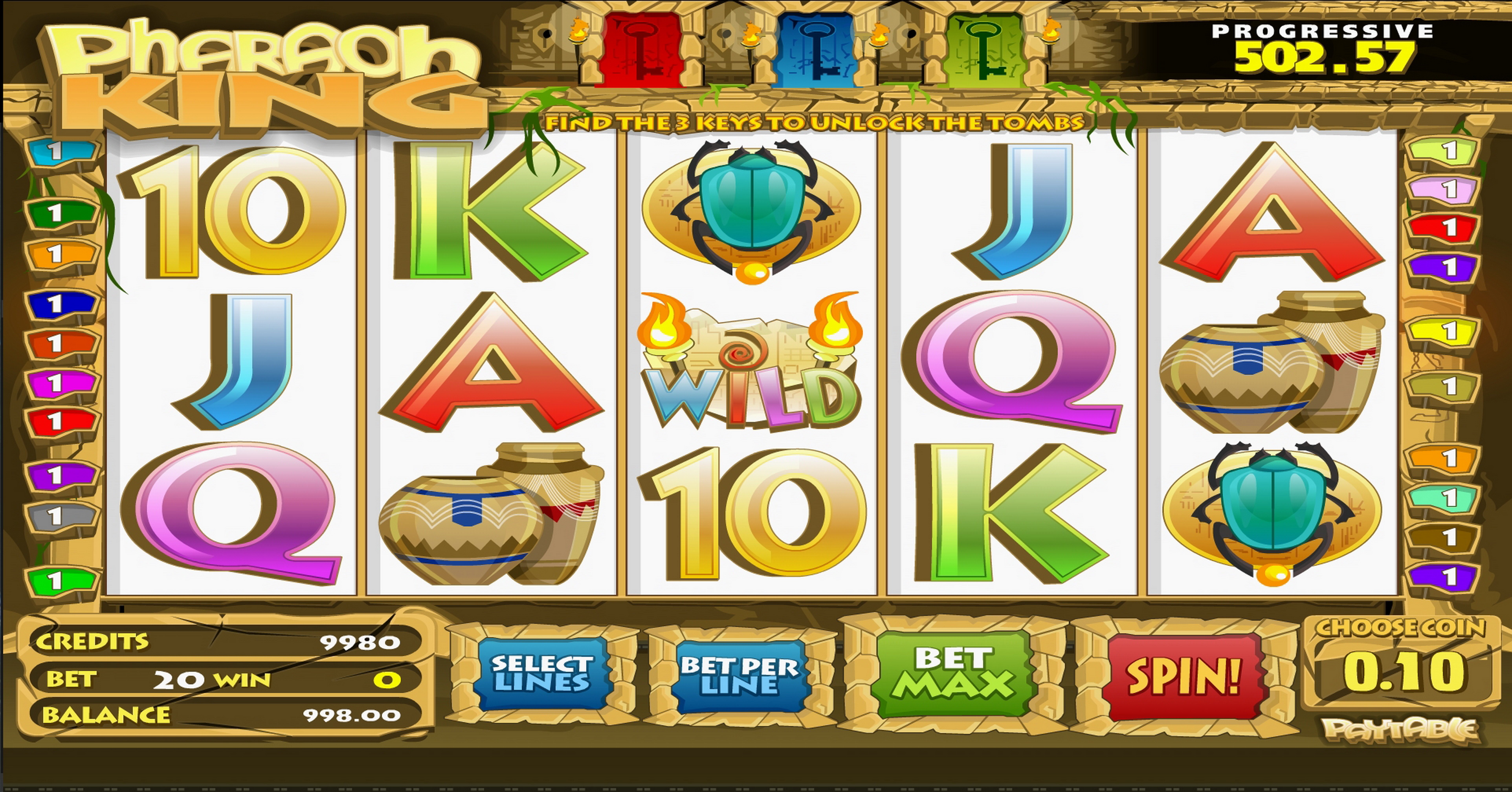 Reels in Pharaoh King Slot Game by Betsoft