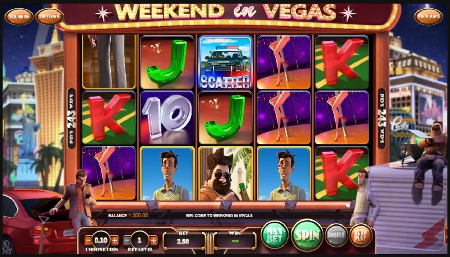 Reels in Weekend In Vegas Slot Game by Betsoft