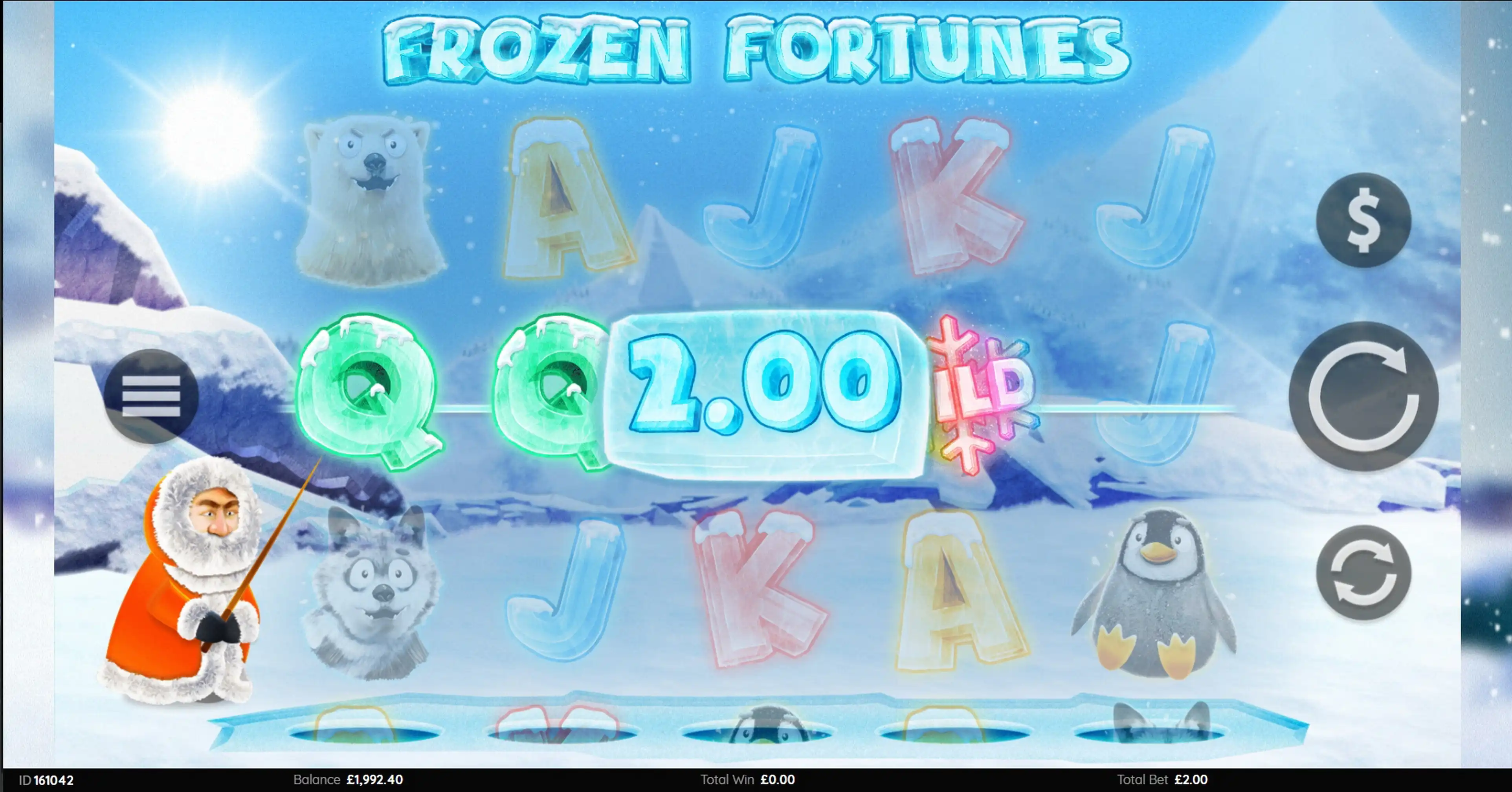 Win Money in Frozen Fortunes Free Slot Game by Endemol Games