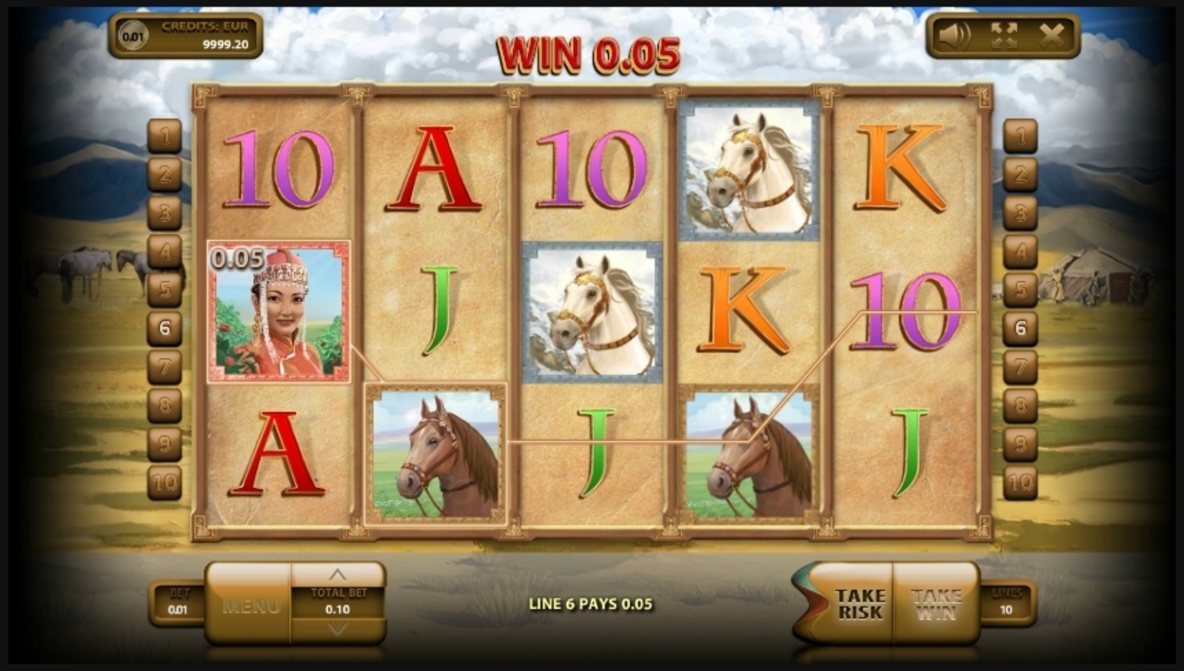 Win Money in Mongol Treasures Free Slot Game by Endorphina