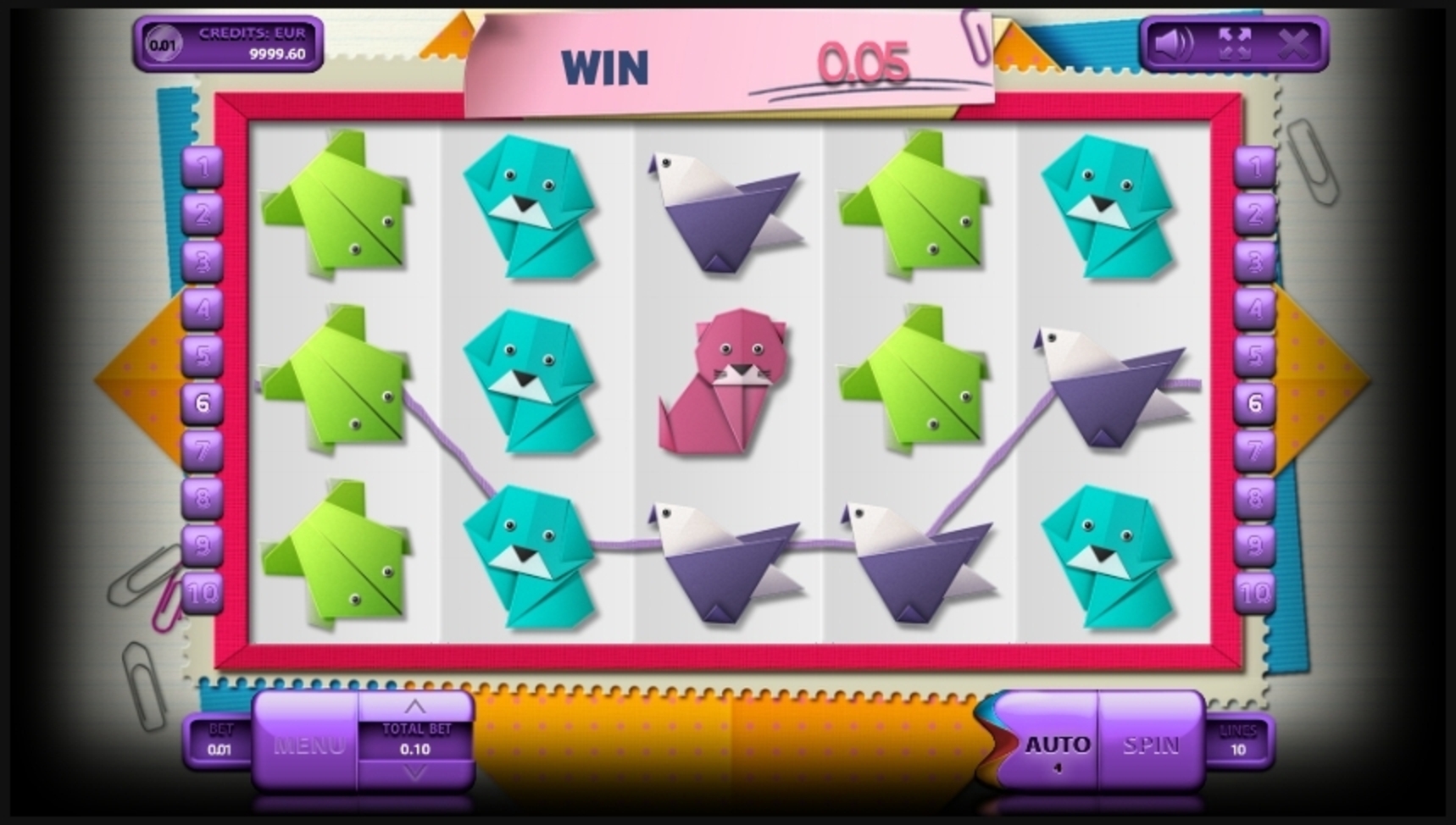 Win Money in Origami Free Slot Game by Endorphina