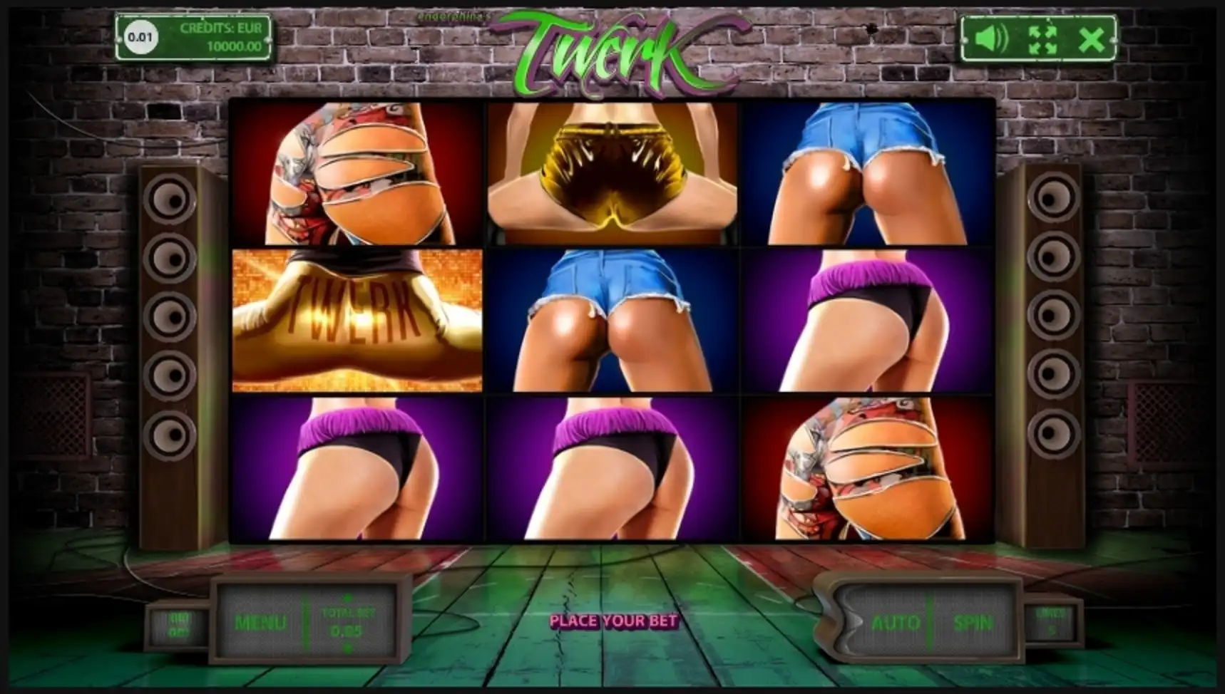 Reels in Twerk Slot Game by Endorphina