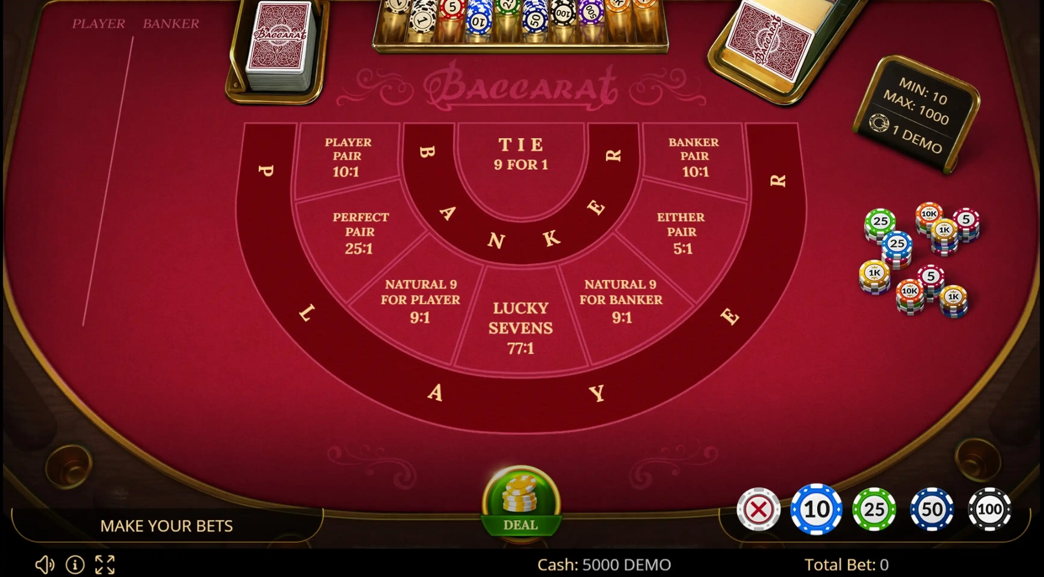 Reels in Baccarat 777 Slot Game by Evoplay Entertainment