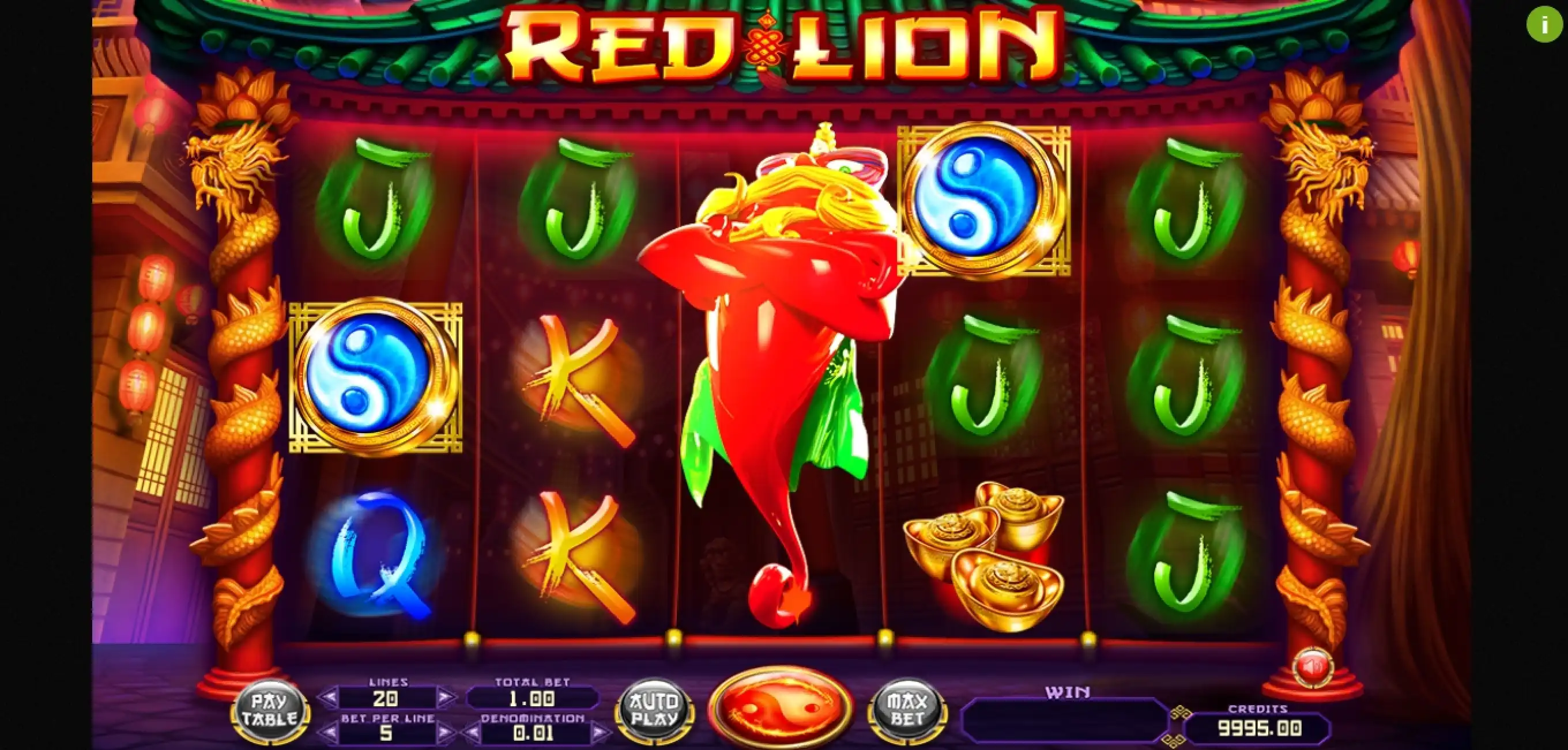 Win Money in Red Lion Free Slot Game by Felix Gaming