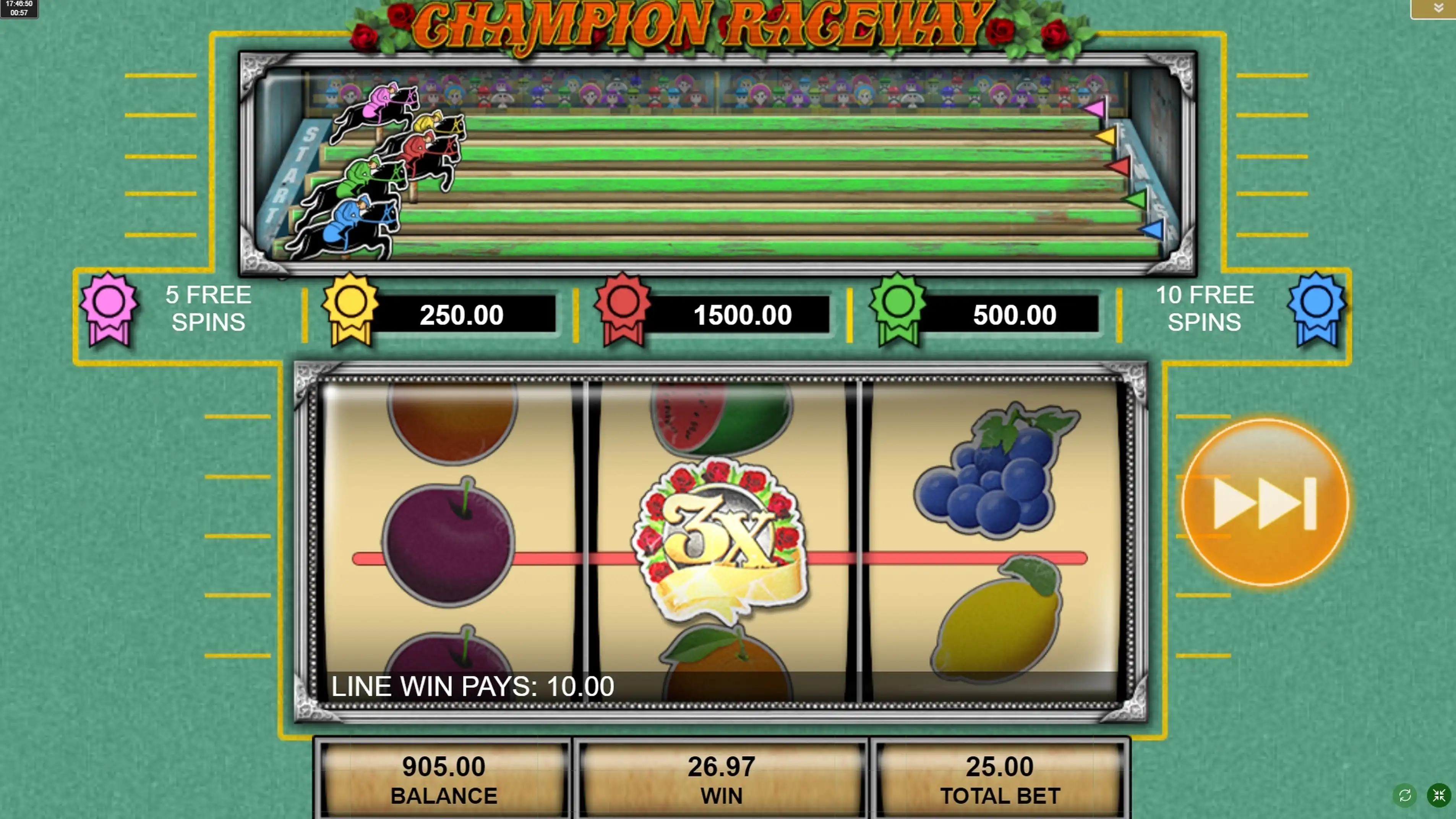 Win Money in Champion Raceway Free Slot Game by IGT