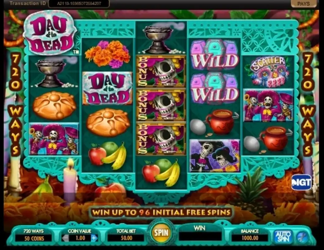 Reels in Day of the Dead Slot Game by IGT