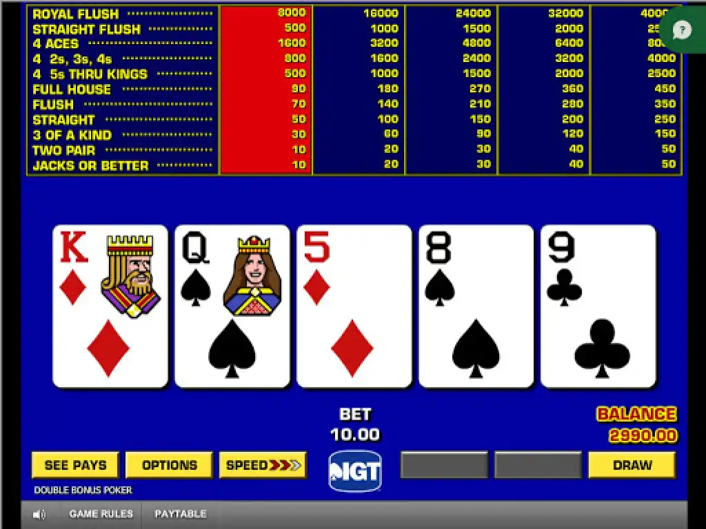 Game King Video Poker