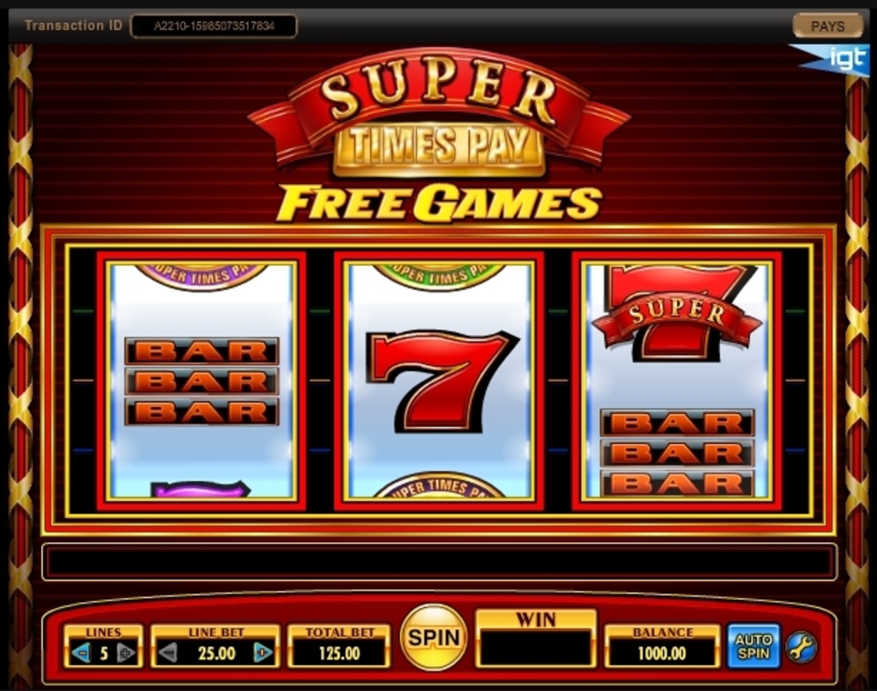 Reels in Super Times Pay Slot Game by IGT