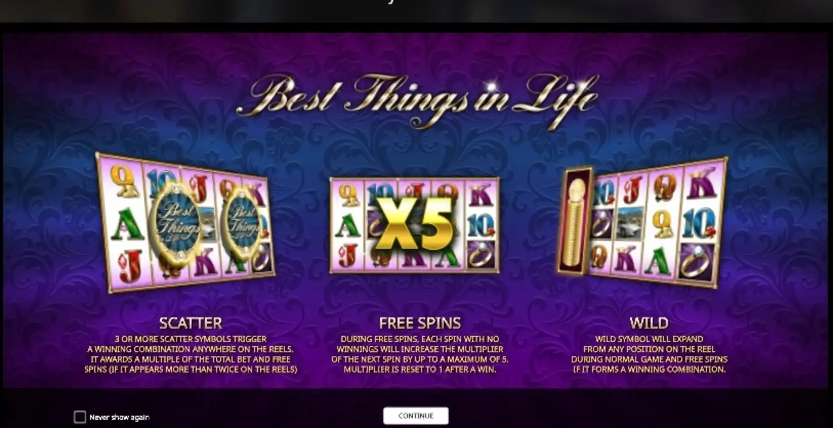 Play Best Things in Life Free Casino Slot Game by iSoftBet