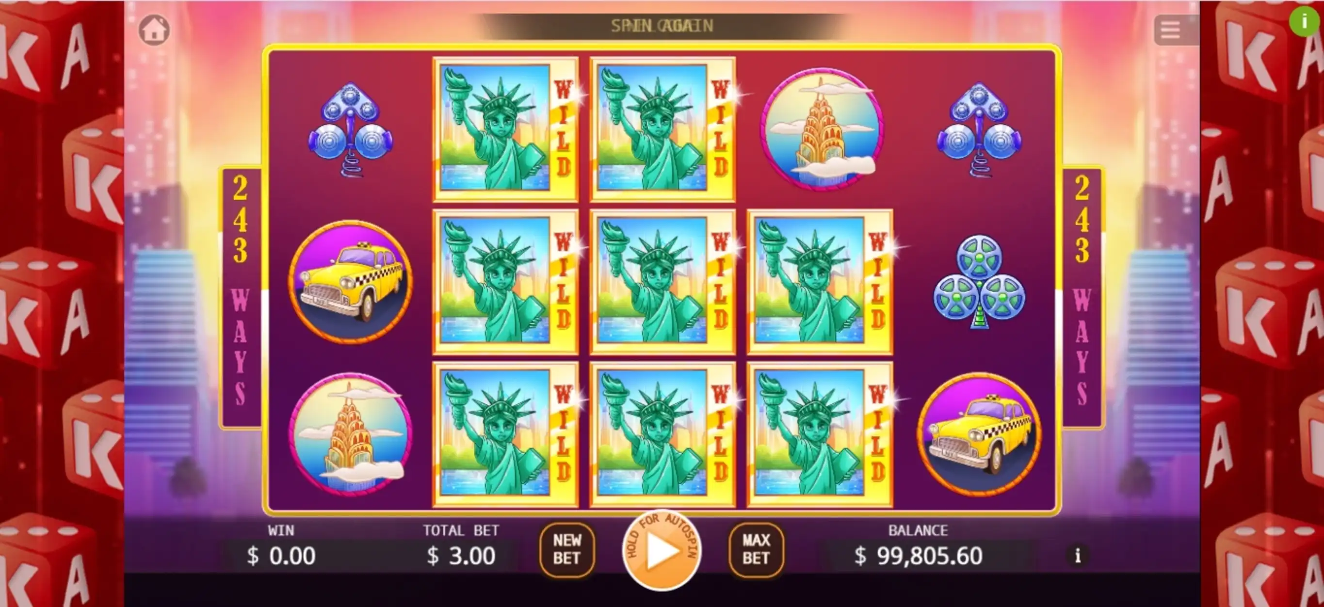 Reels in Big Apple Slot Game by KA Gaming