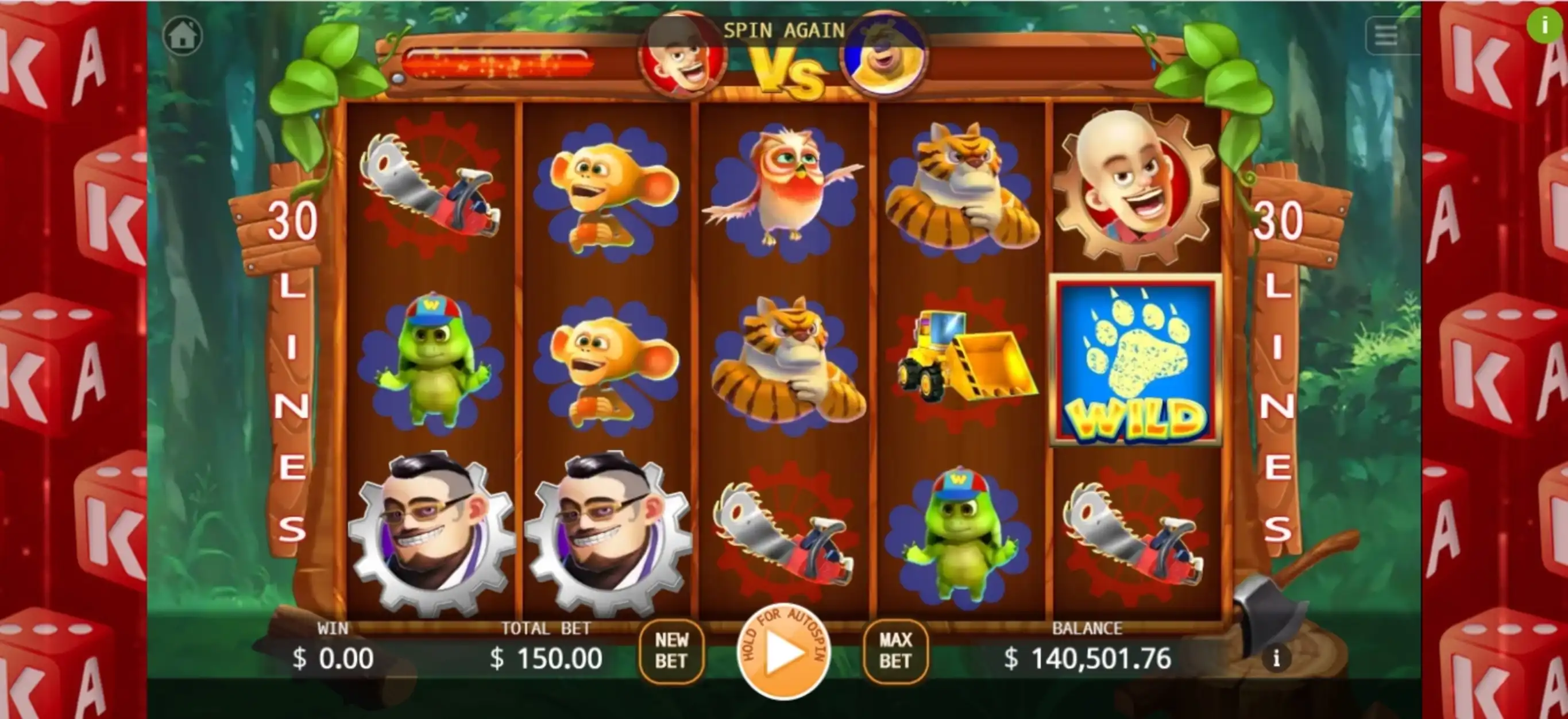 Reels in Wild Vick Slot Game by KA Gaming