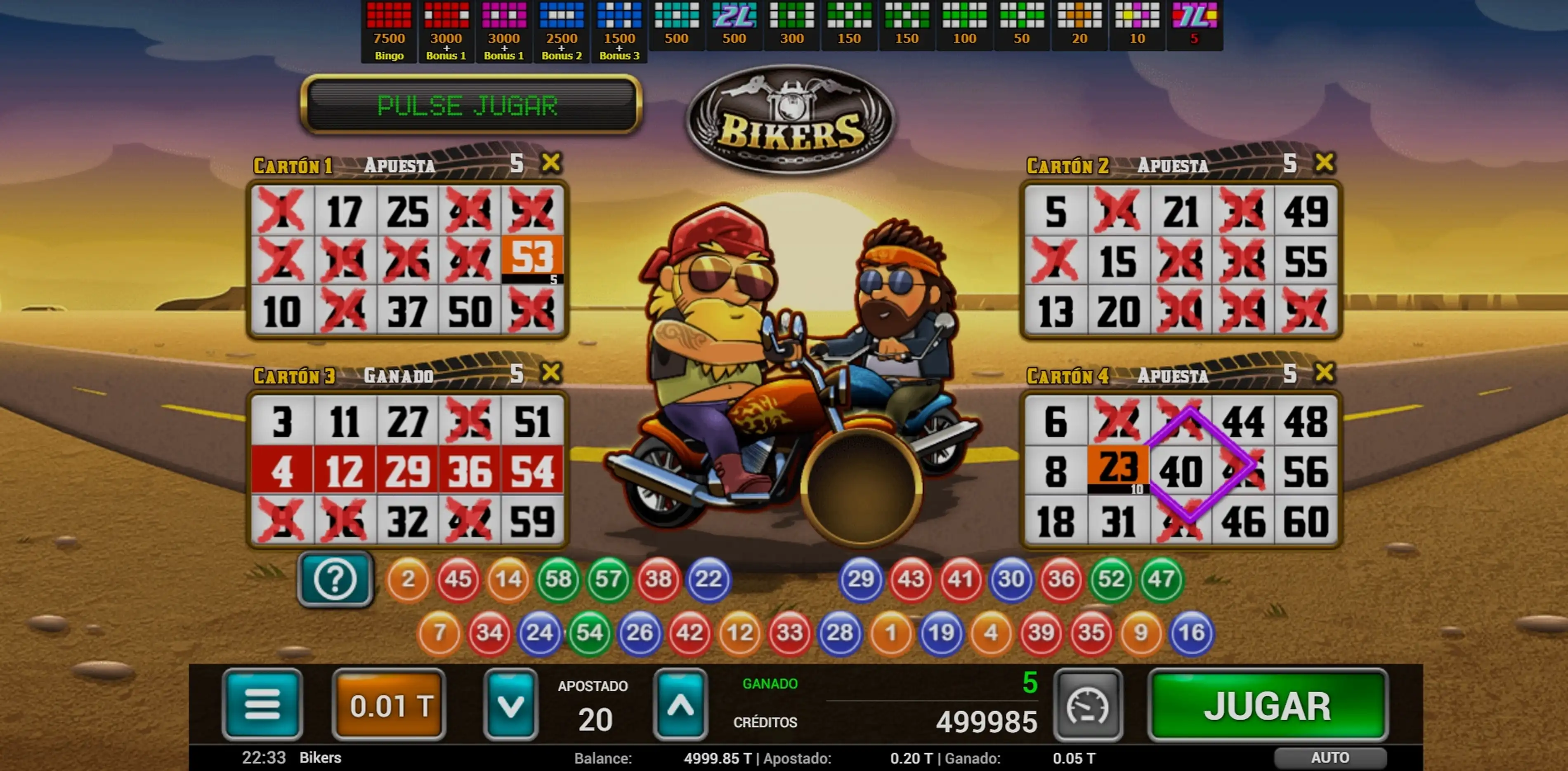 Win Money in Bikers Bingo Free Slot Game by MGA