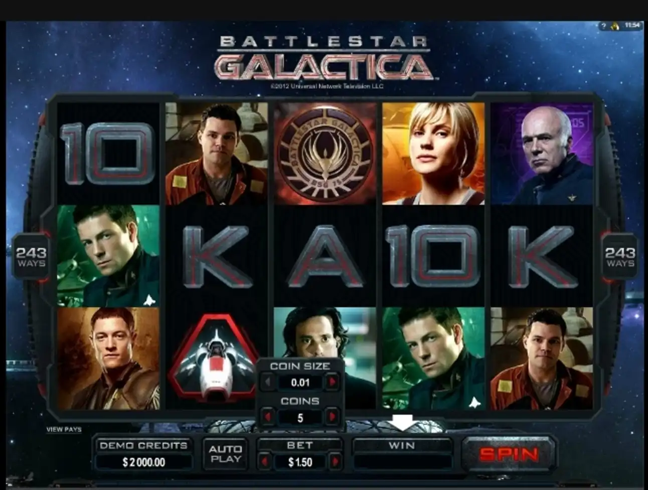 Reels in Battlestar Galactica Slot Game by Microgaming