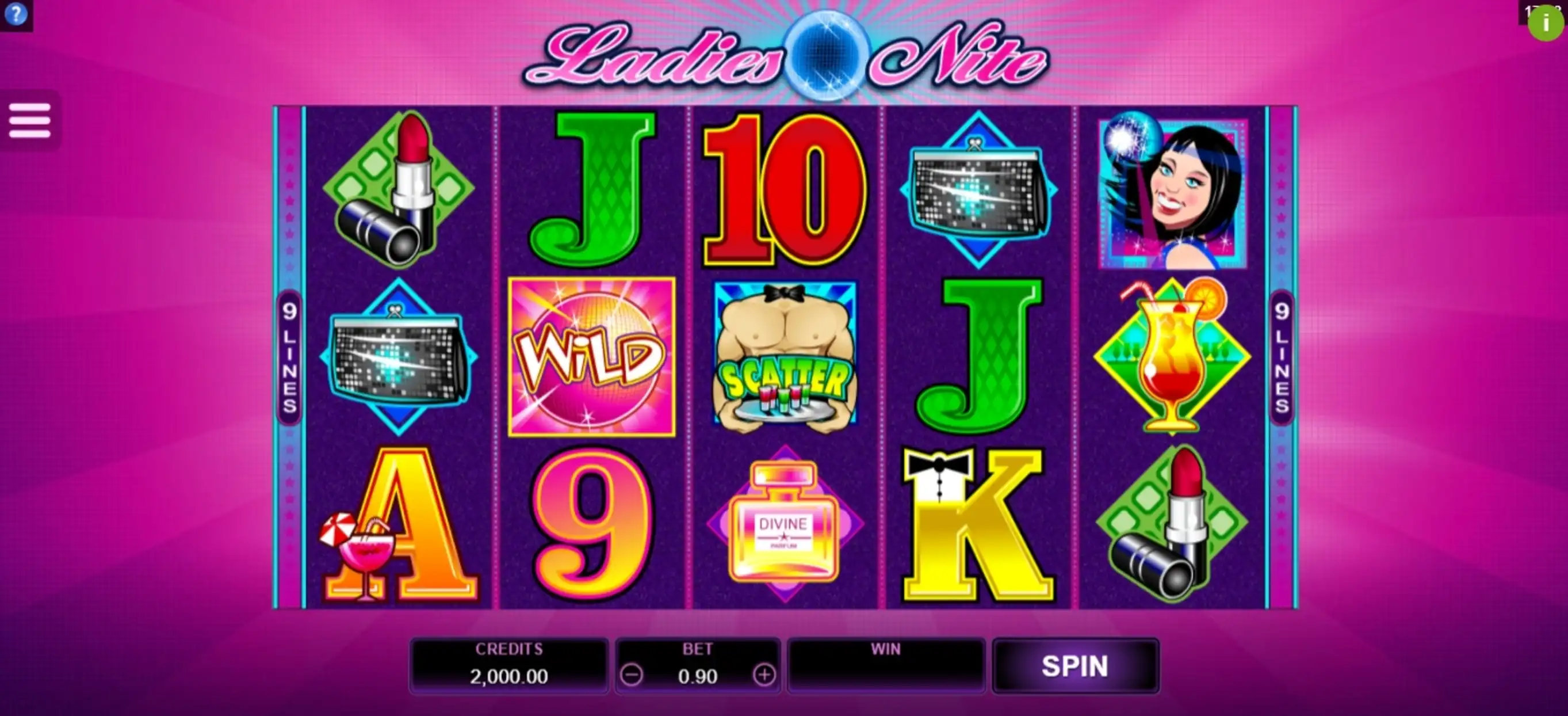 Reels in Ladies Nite Slot Game by Microgaming