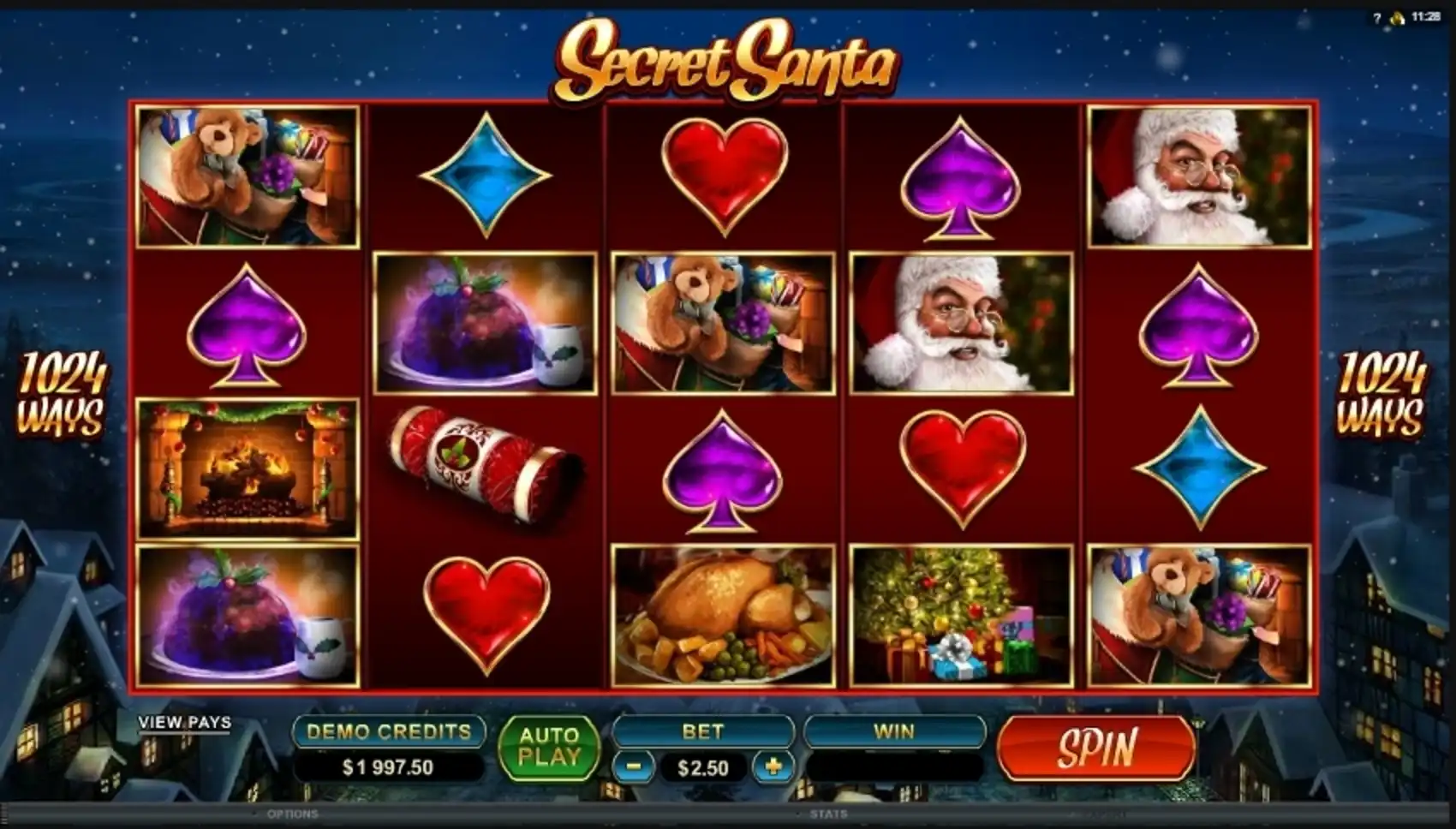 Reels in Secret Santa Slot Game by Microgaming