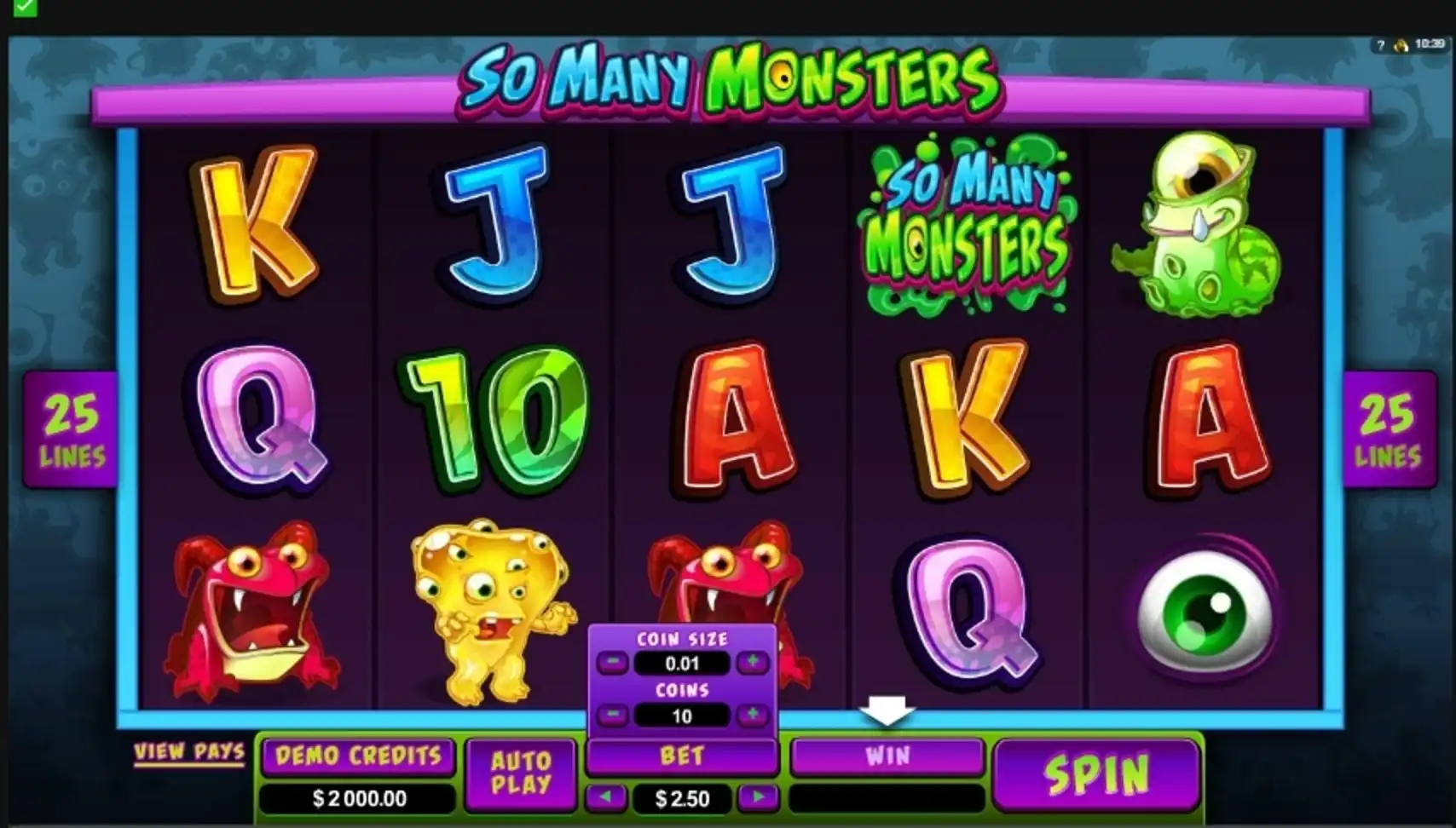 Reels in So Many Monsters Slot Game by Microgaming