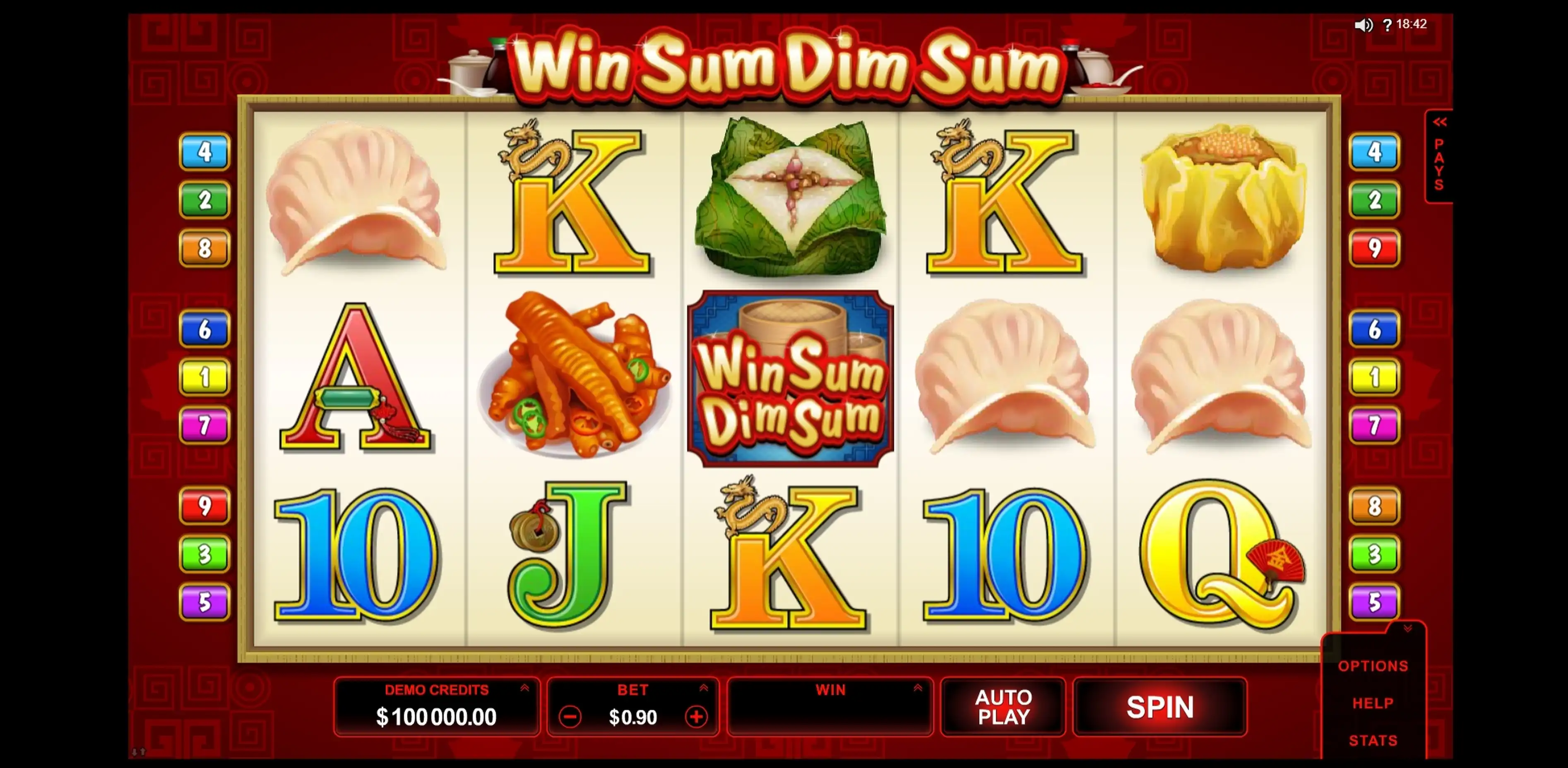 Reels in Win Sum Dim Sum Slot Game by Microgaming