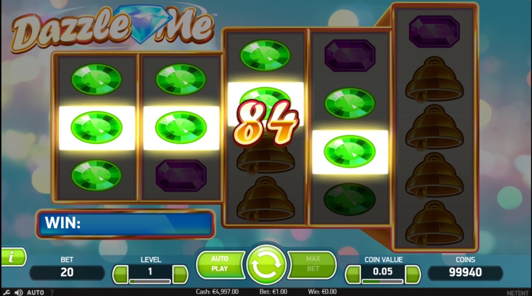 Win Money in Dazzle Me Free Slot Game by NetEnt