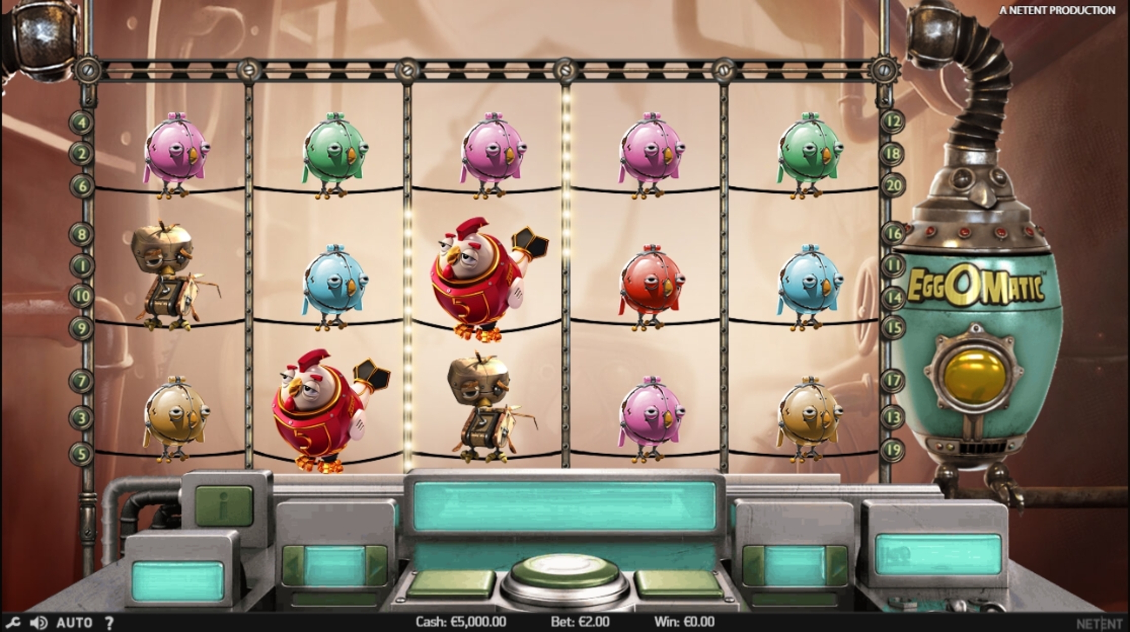 Reels in Eggomatic Slot Game by NetEnt