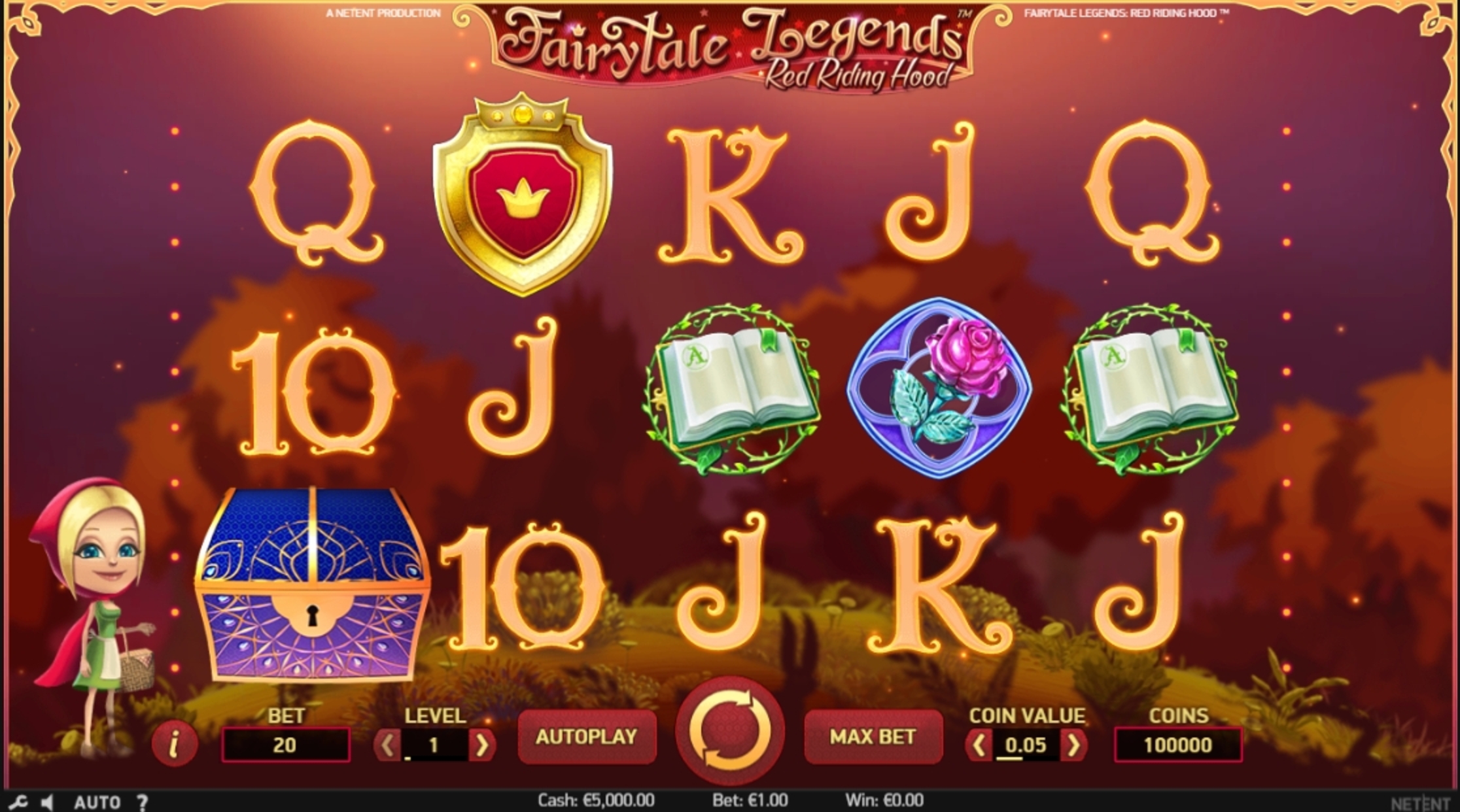 Reels in Fairytale Legends: Red Riding Hood Slot Game by NetEnt