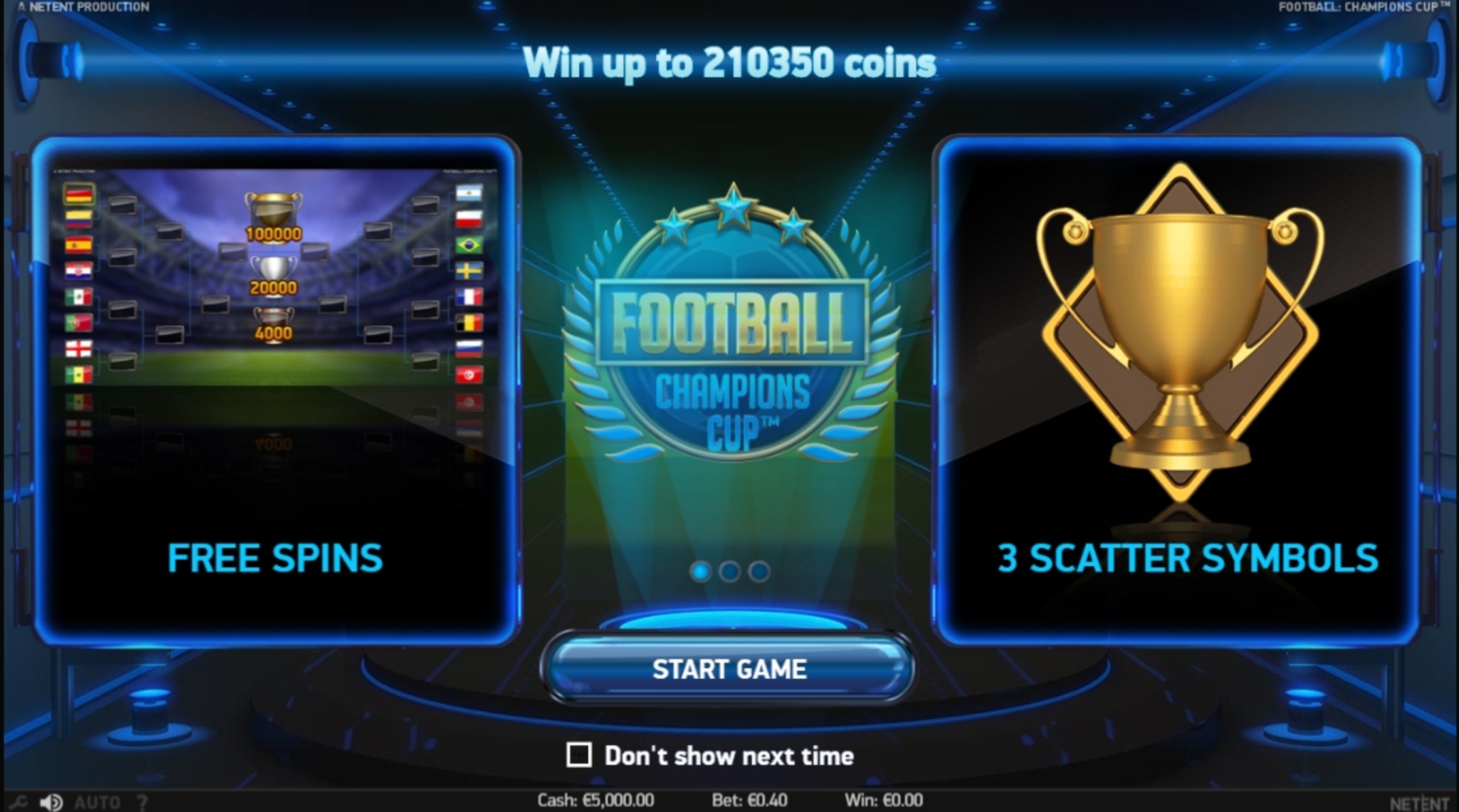 Play Football: Champions Cup Free Casino Slot Game by NetEnt