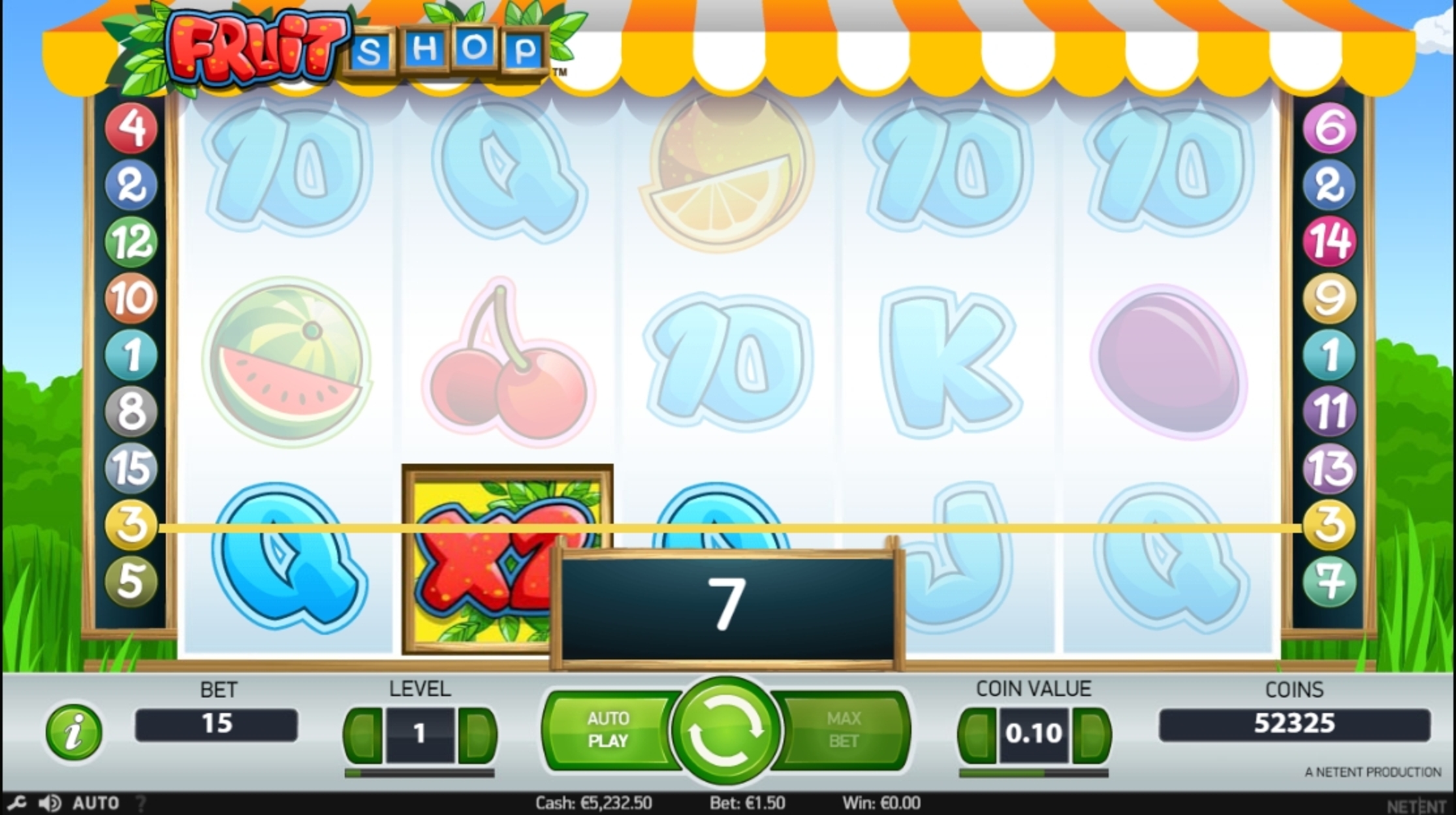 Win Money in Fruit Shop Free Slot Game by NetEnt