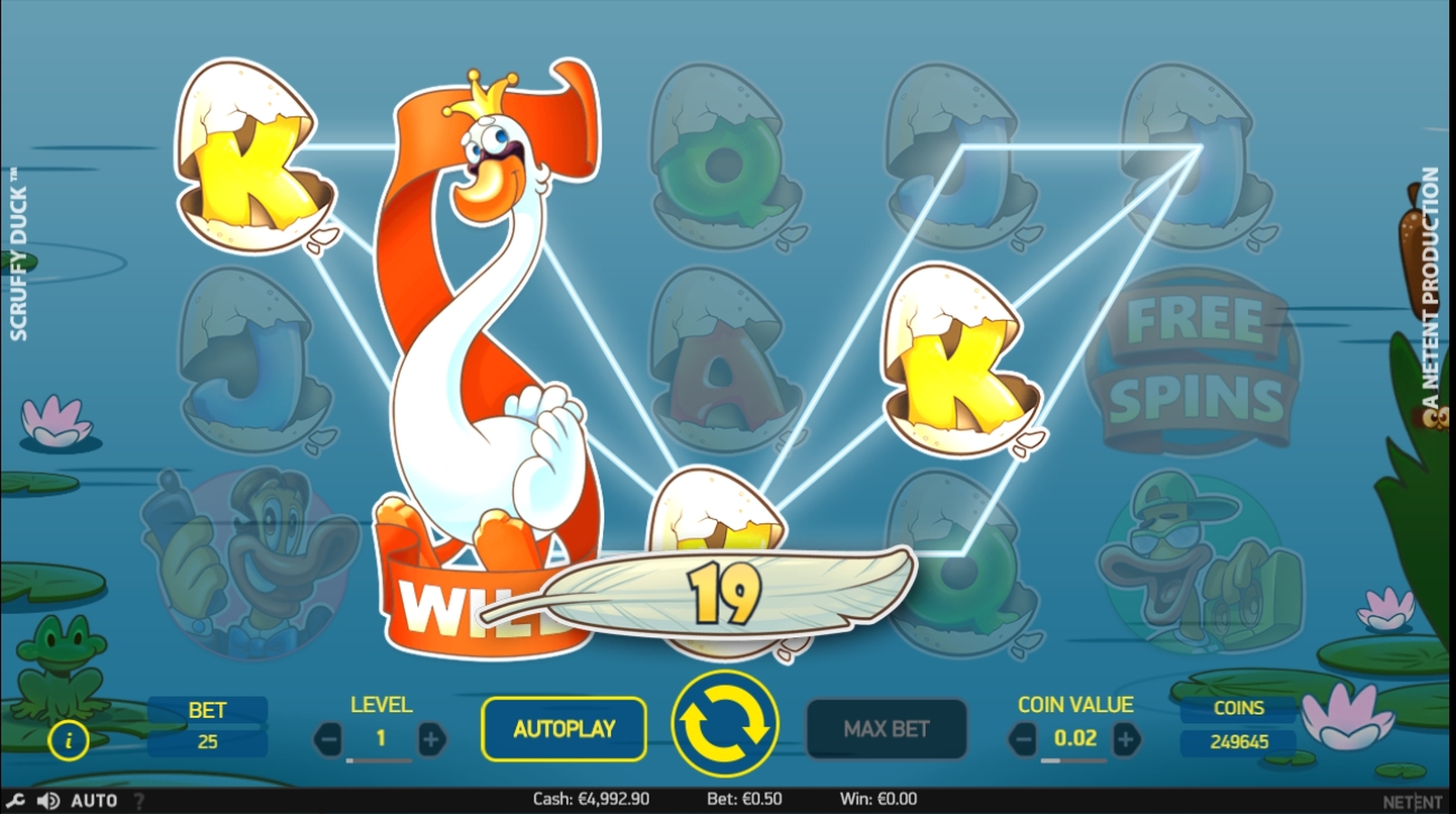 Win Money in Scruffy Duck Free Slot Game by NetEnt