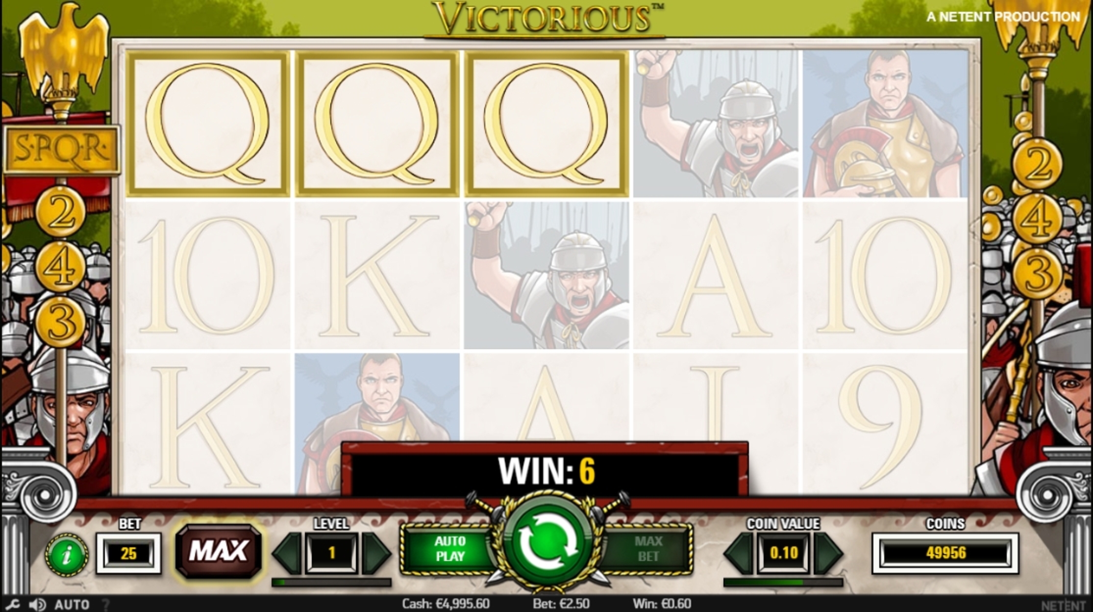 Win Money in Victorious Free Slot Game by NetEnt