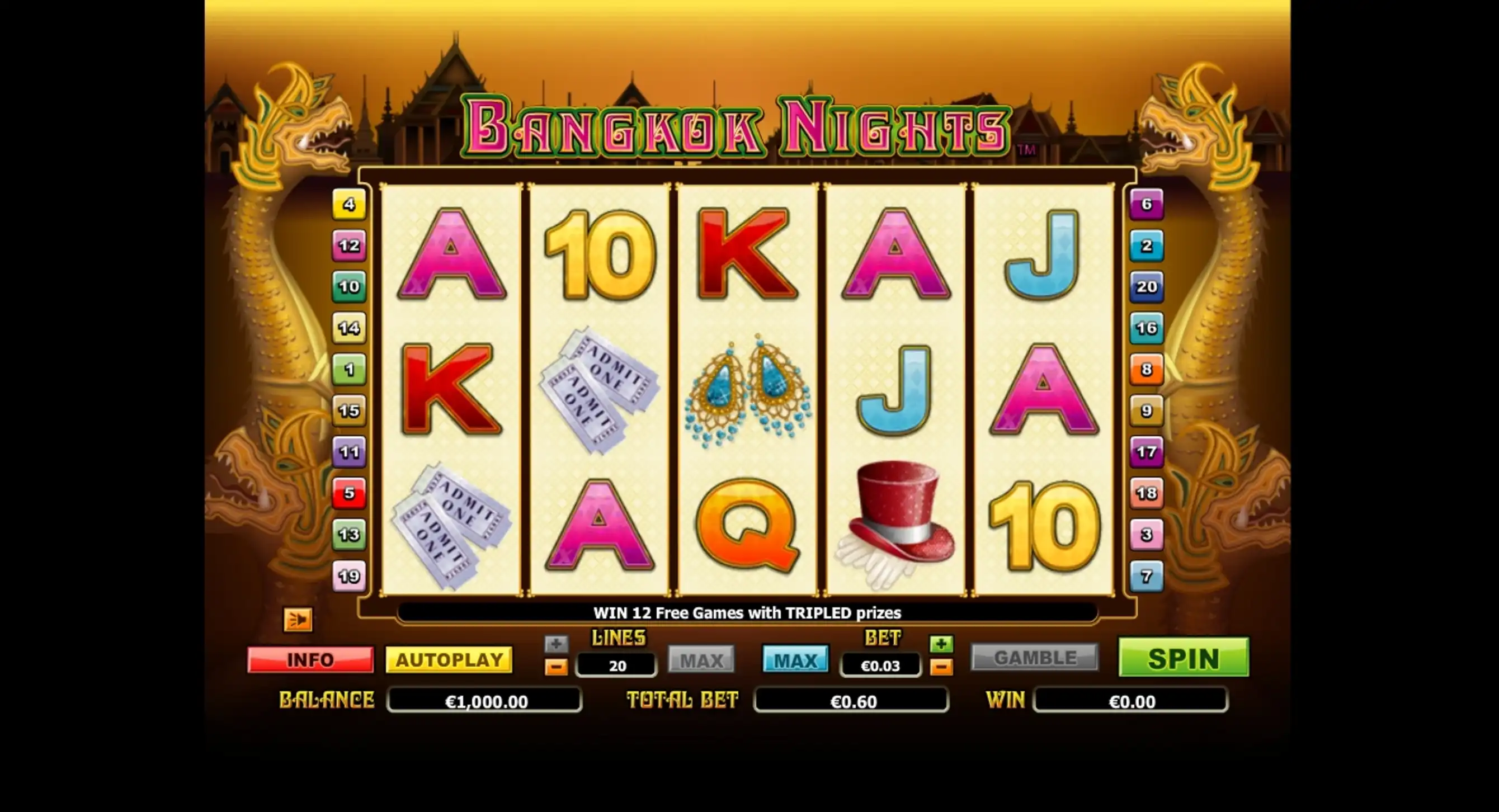 Reels in Bangkok Nights Slot Game by NextGen Gaming