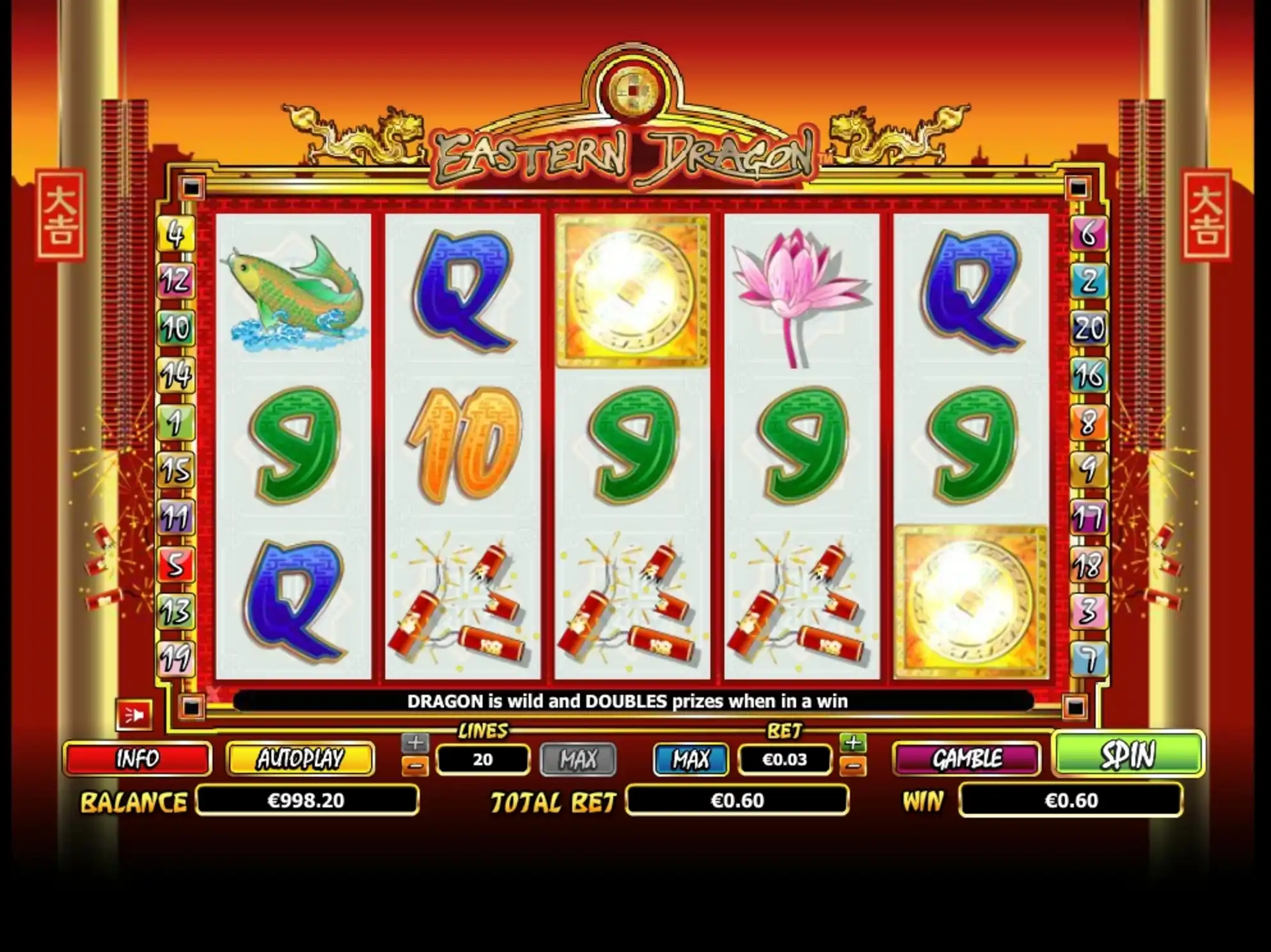 Win Money in Eastern Dragon Free Slot Game by NextGen Gaming