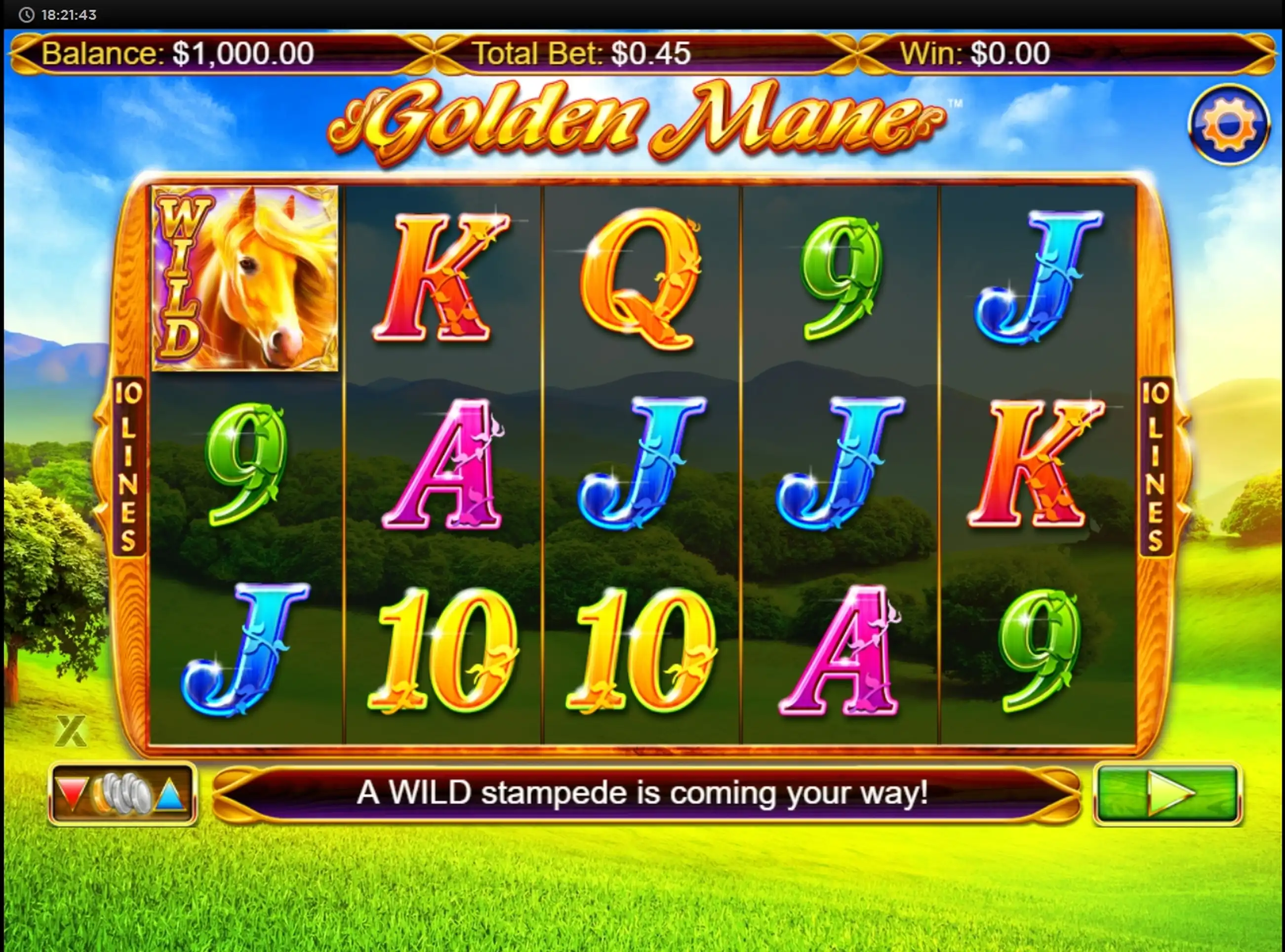 Reels in Golden Mane Slot Game by NextGen Gaming