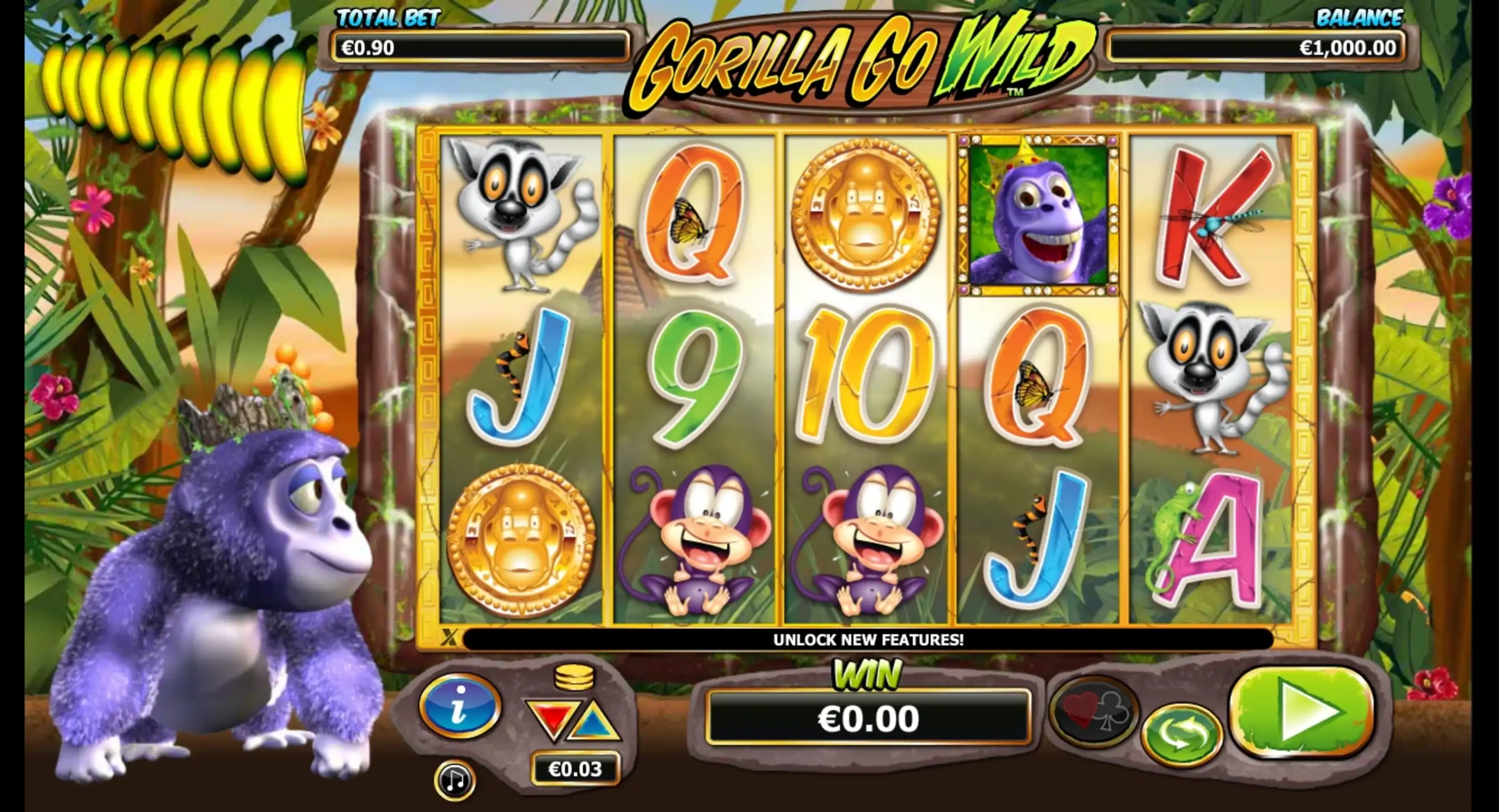 Reels in Gorilla Go Wild Slot Game by NextGen Gaming