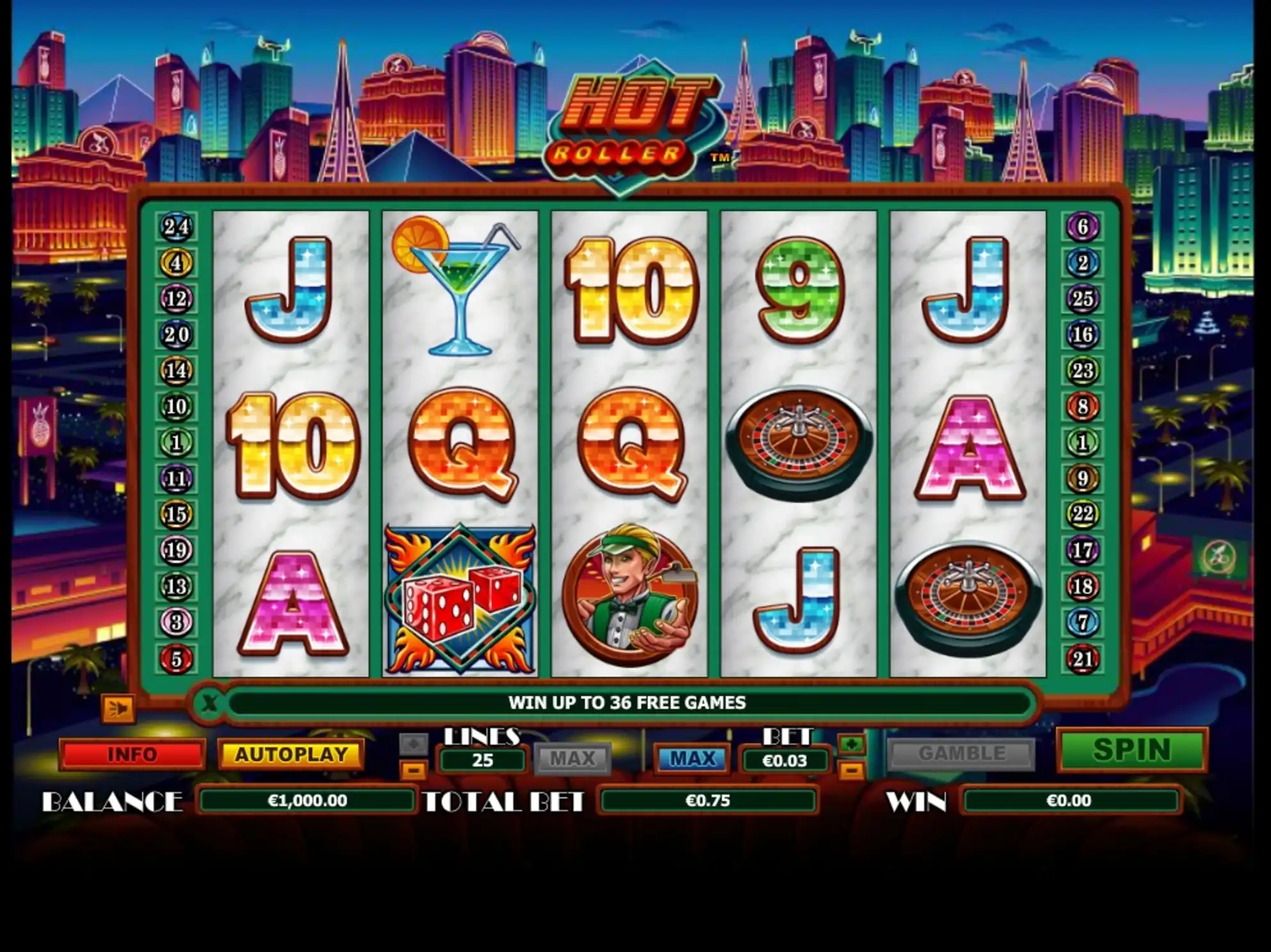 Reels in Hot Roller Slot Game by NextGen Gaming