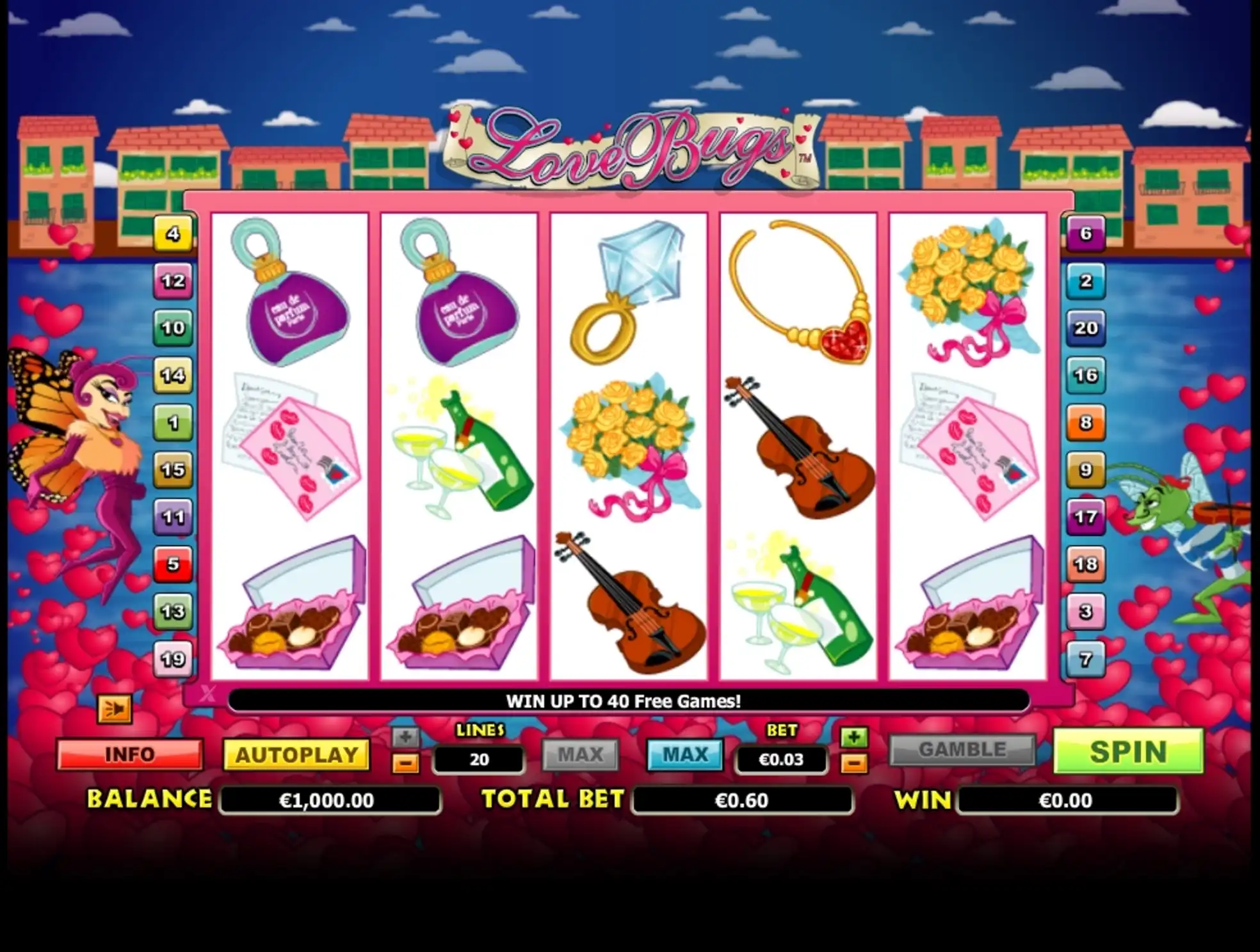 Reels in Love Bugs Slot Game by NextGen Gaming